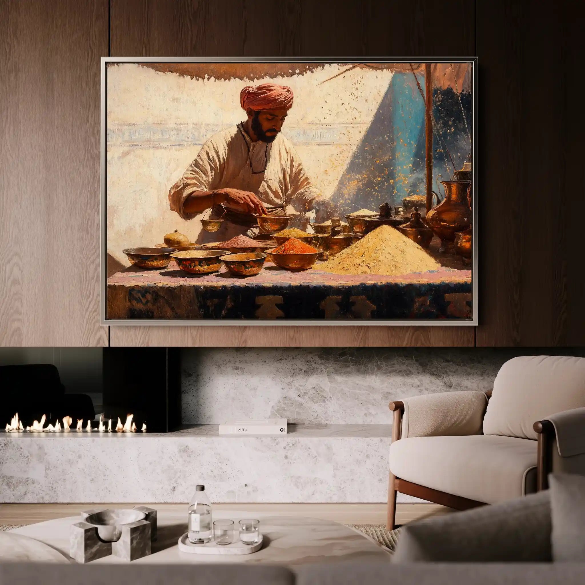 Orientalist 018 Canvas Art 60 x 40 cm / Black