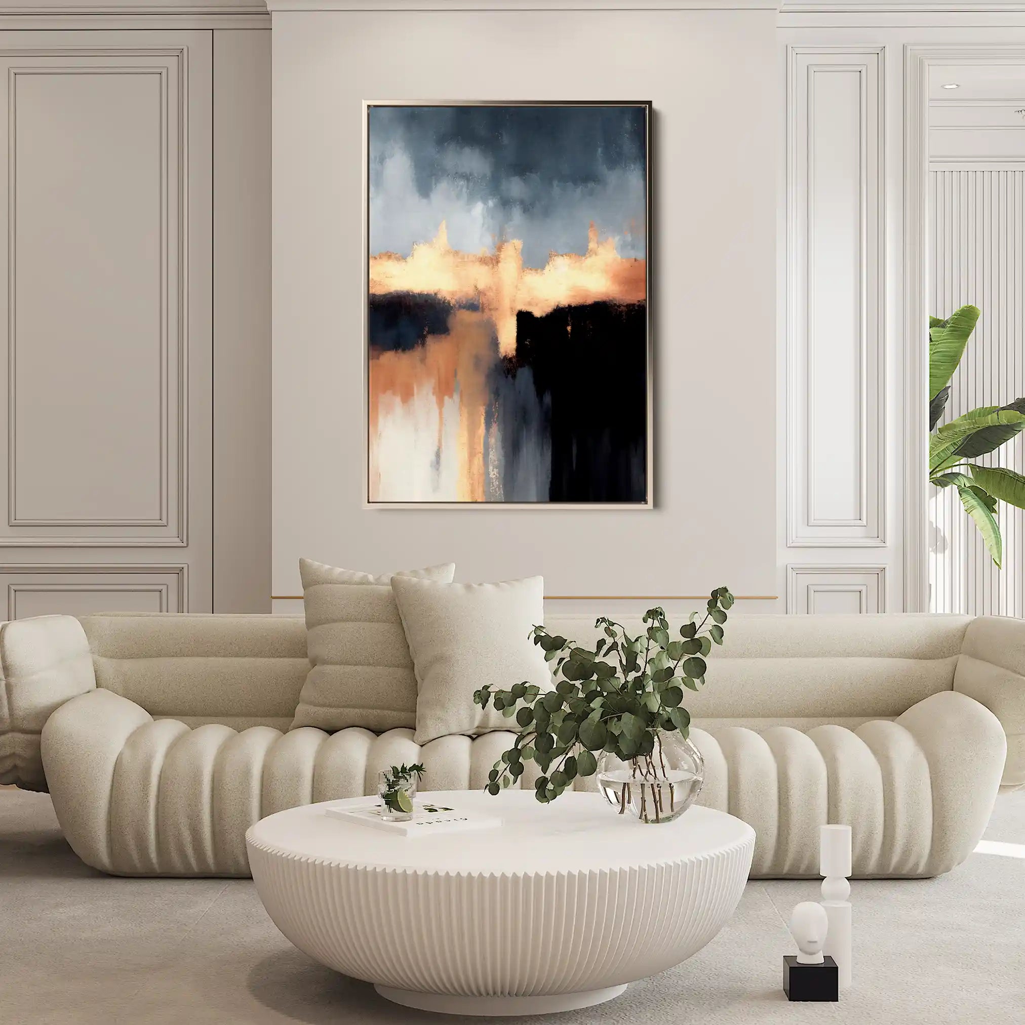 Abstract 019 Canvas Art 60 x 40 cm / Black