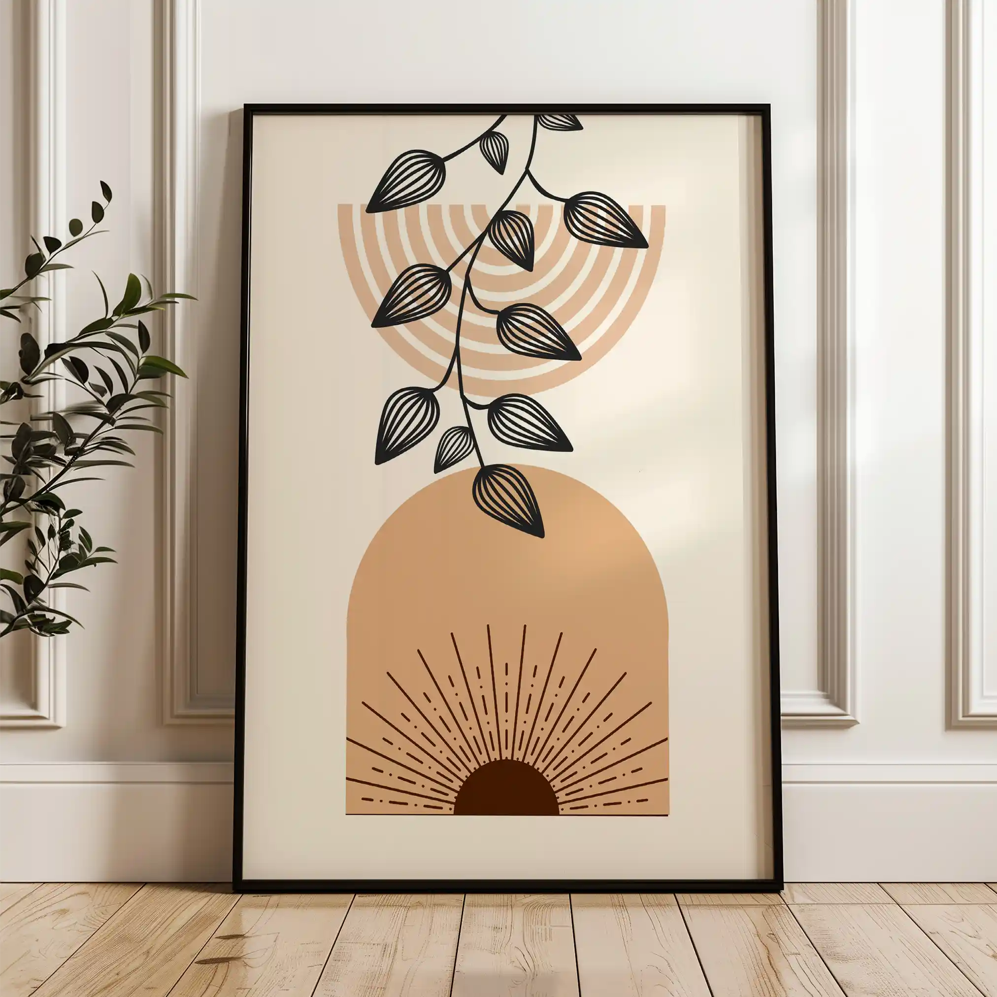 Boho 019 Canvas Art 60 x 40 cm / Black