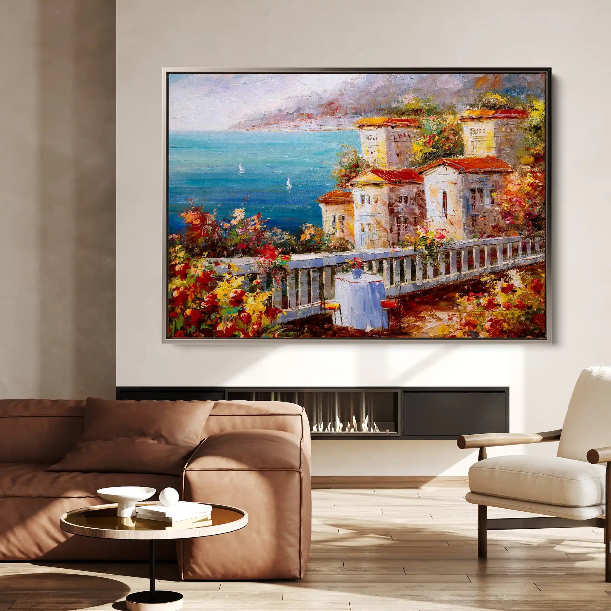 Landscape 019 Canvas Art 60 x 40 cm / Black