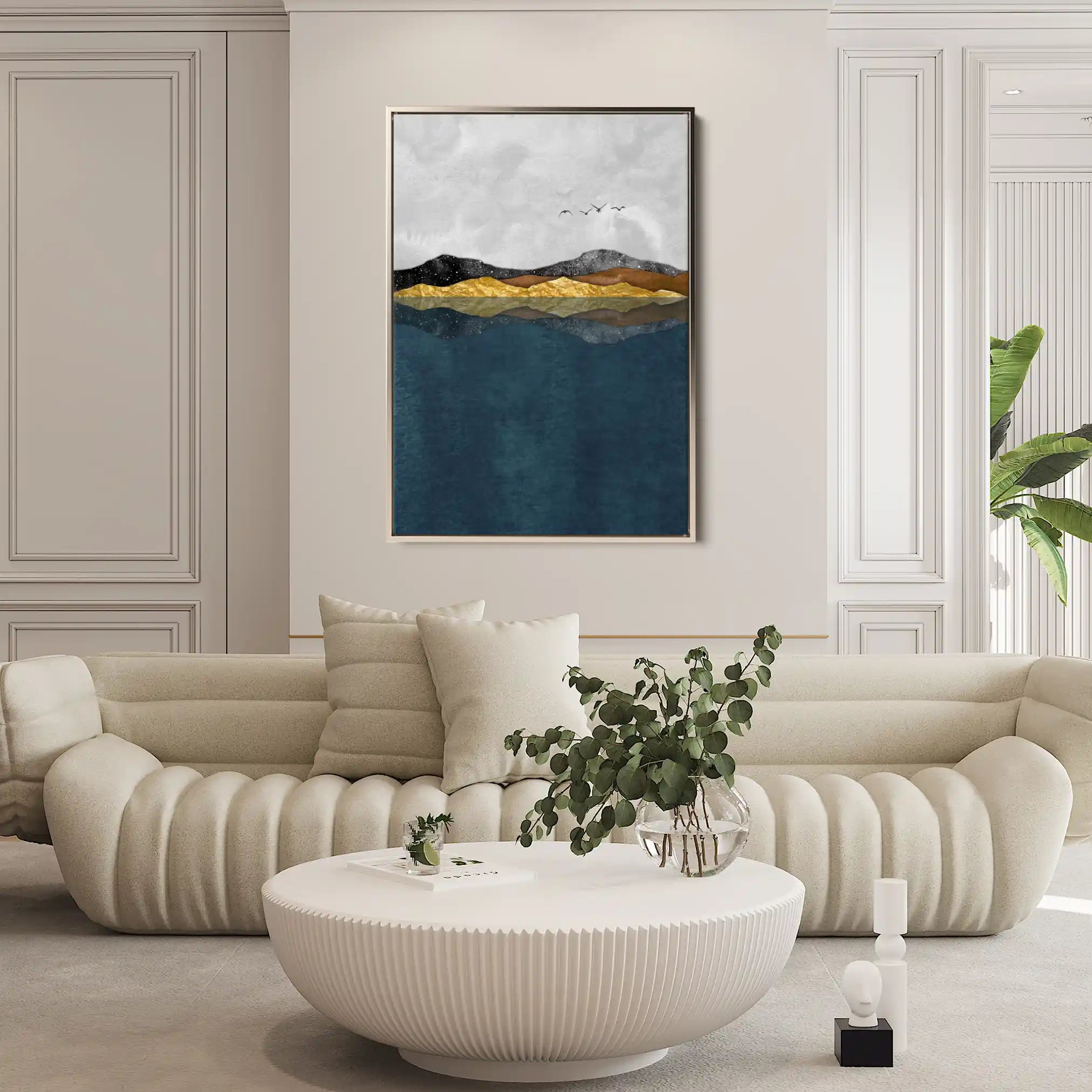 Abstract 020 Canvas Art 60 x 40 cm / Black