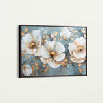 Floral 020 Canvas Art 60 x 40 cm / Black