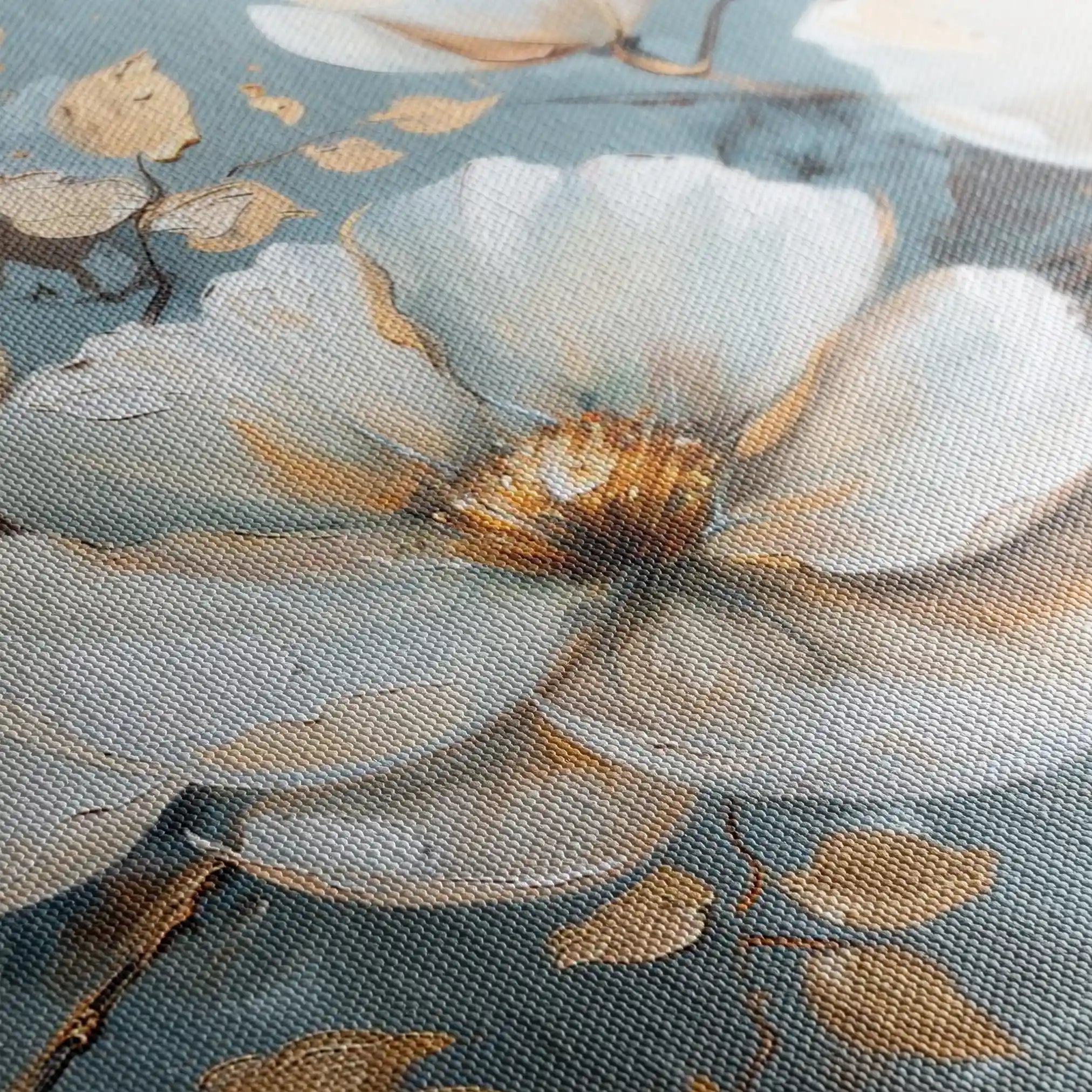 Floral 020 Canvas Art 60 x 40 cm / Black