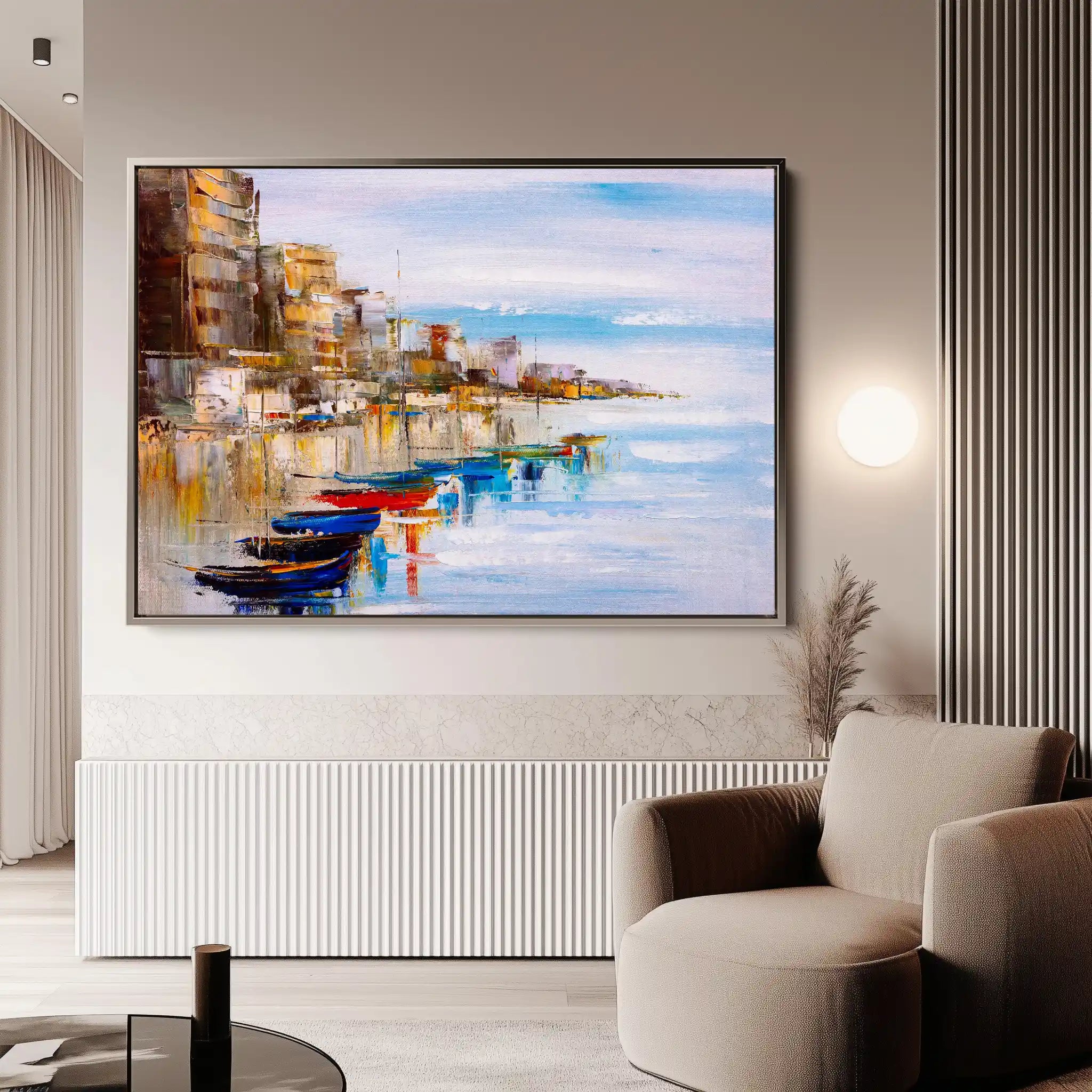 Landscape 020 Canvas Art 60 x 40 cm / Black