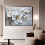 Floral 021 Canvas Art 60 x 40 cm / Black