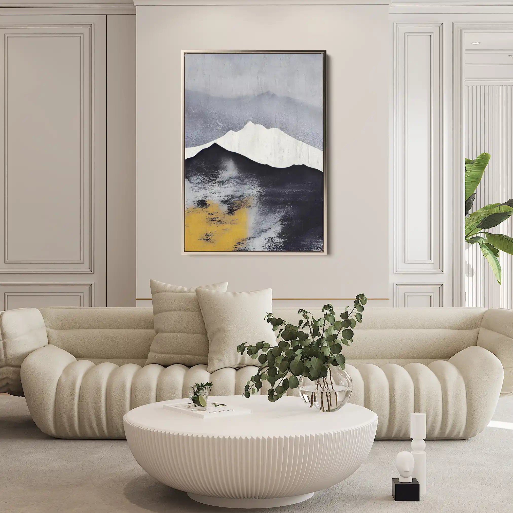 Abstract 022 Canvas Art 60 x 40 cm / Black