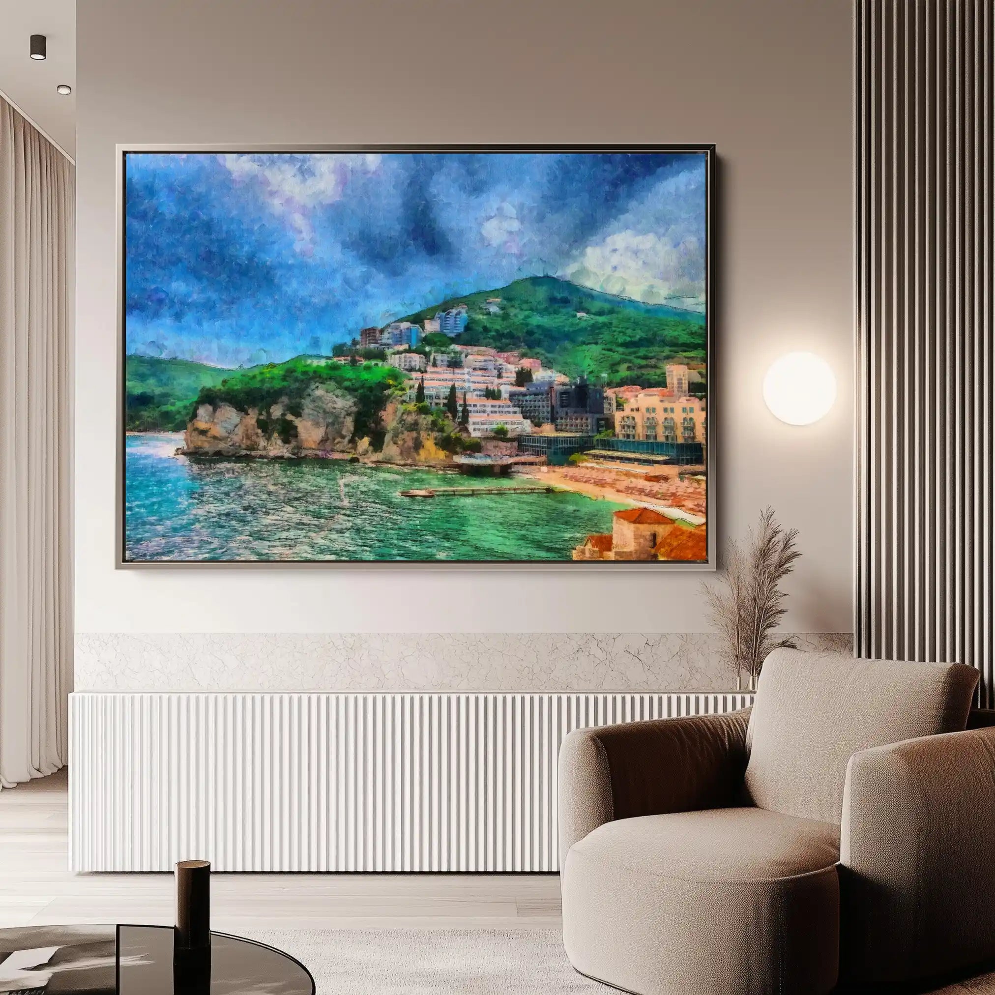 Landscape 022 Canvas Art 60 x 40 cm / Black