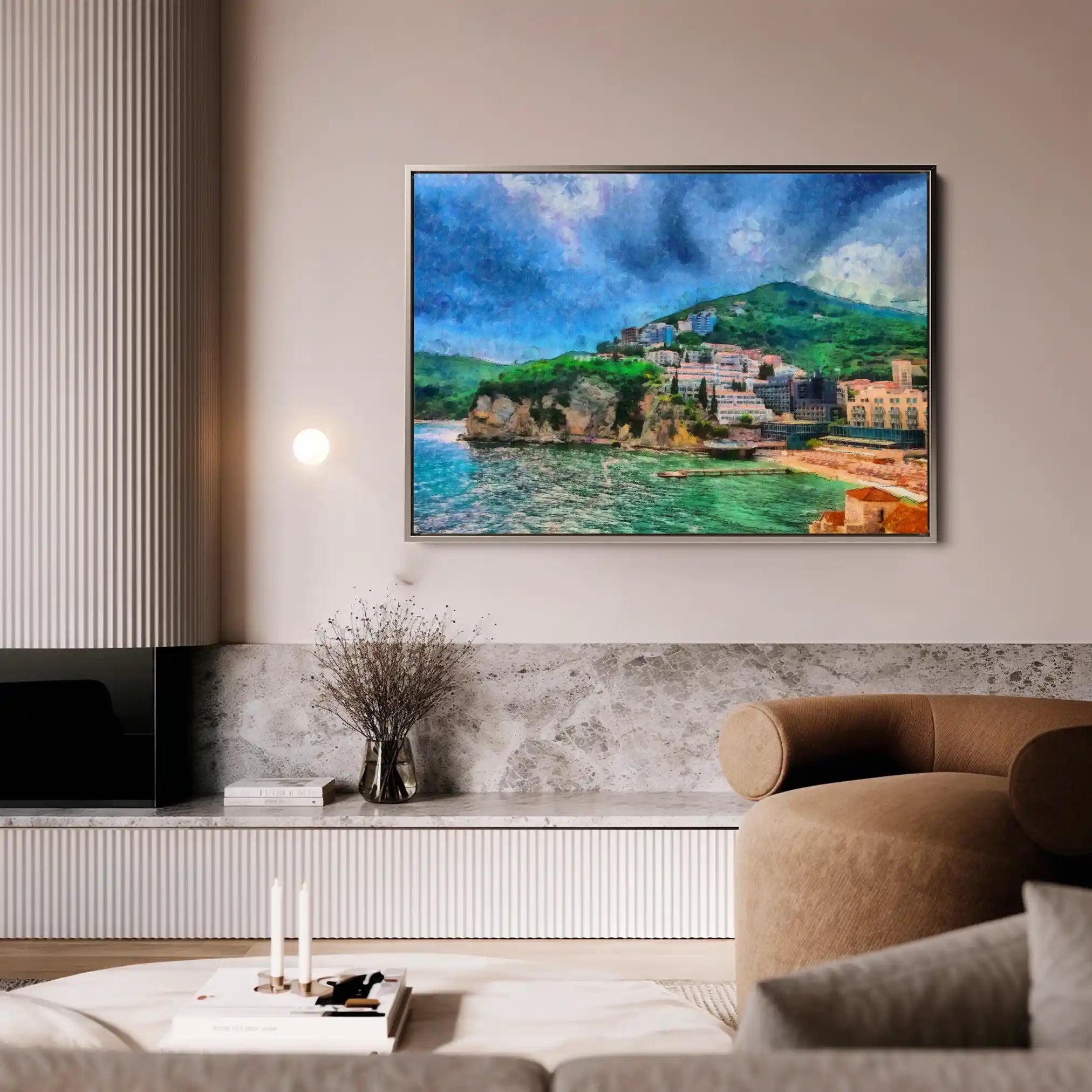 Landscape 022 Canvas Art 60 x 40 cm / Black
