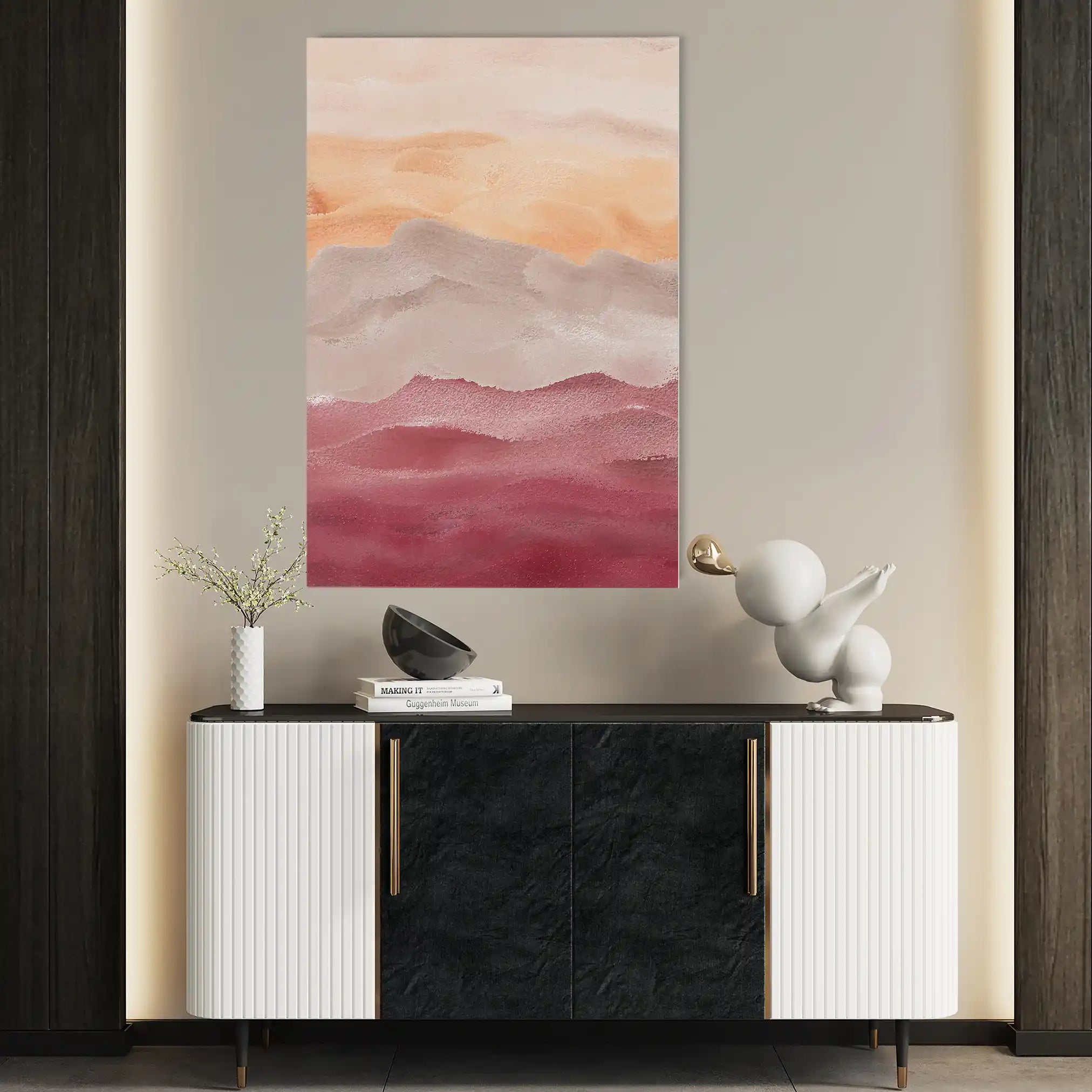 Abstract 023 Canvas Art 60 x 40 cm / Black