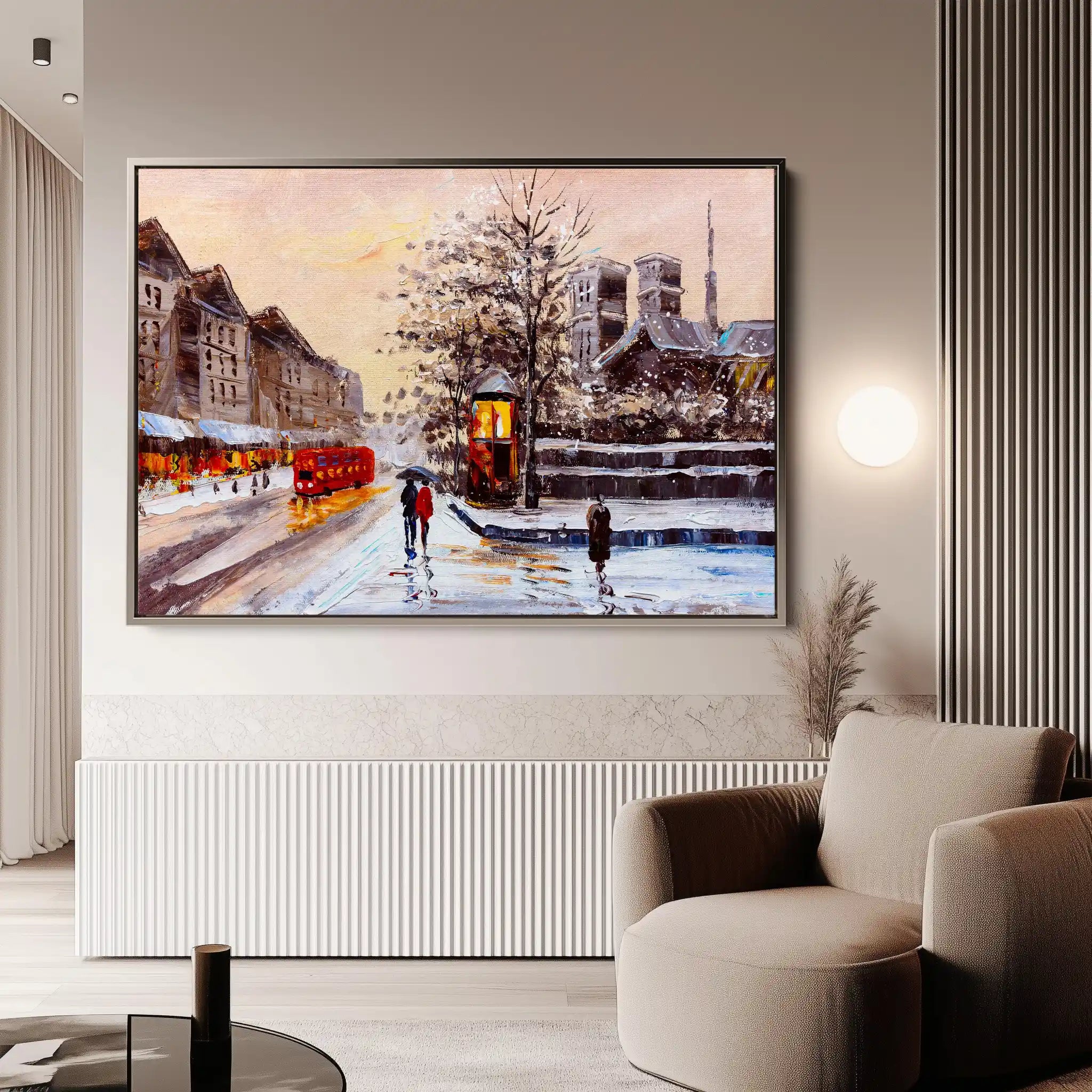 Landscape 023 Canvas Art 60 x 40 cm / Black