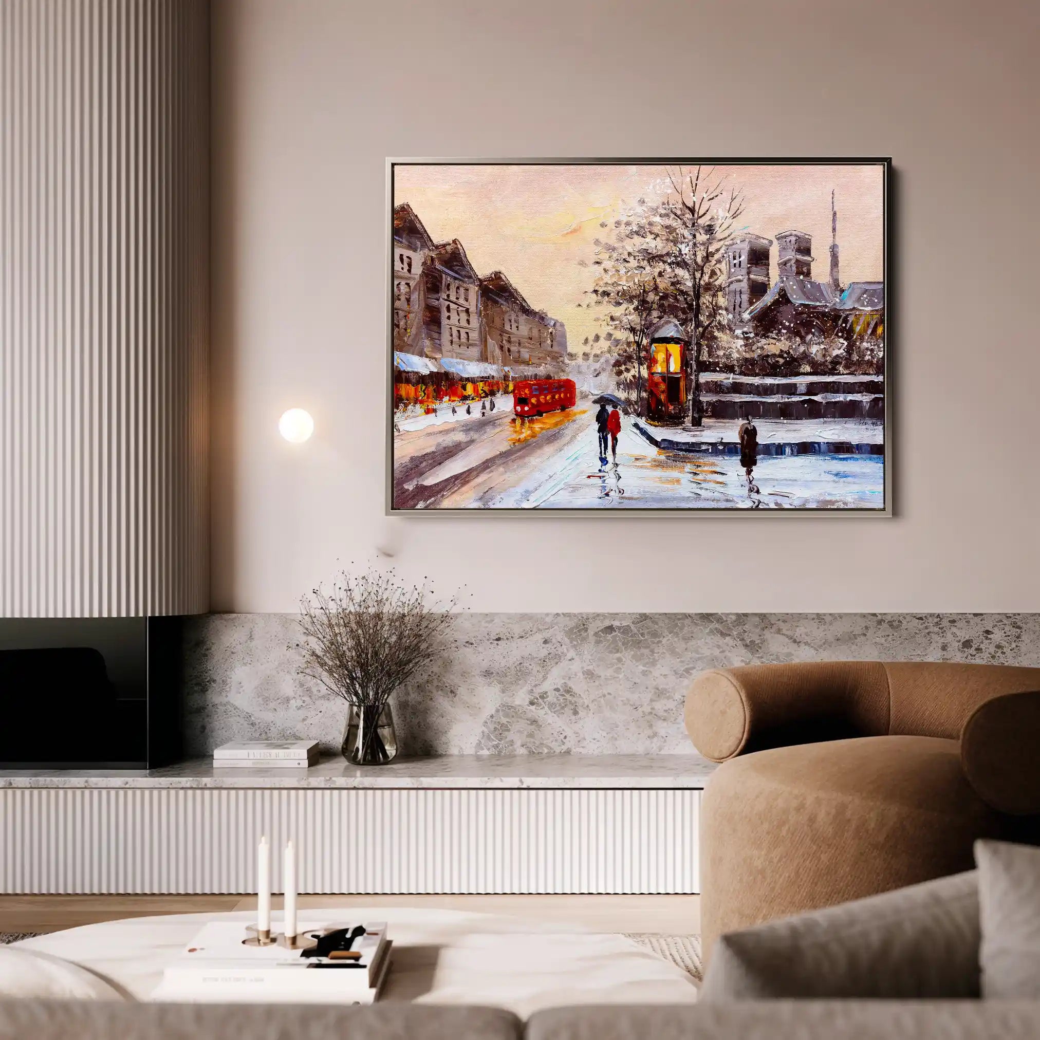 Landscape 023 Canvas Art 60 x 40 cm / Black