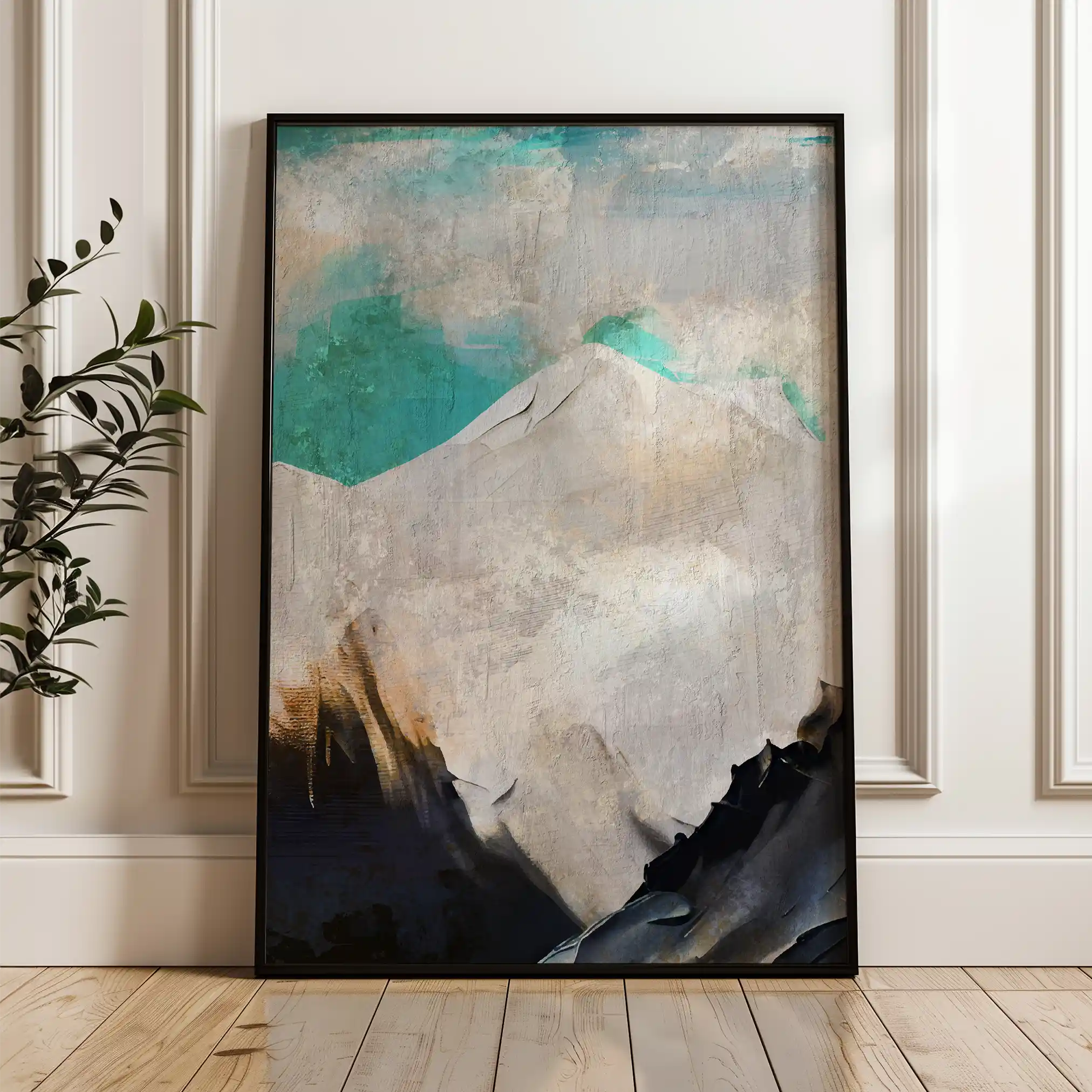 Abstract 024 Canvas Art 60 x 40 cm / Black