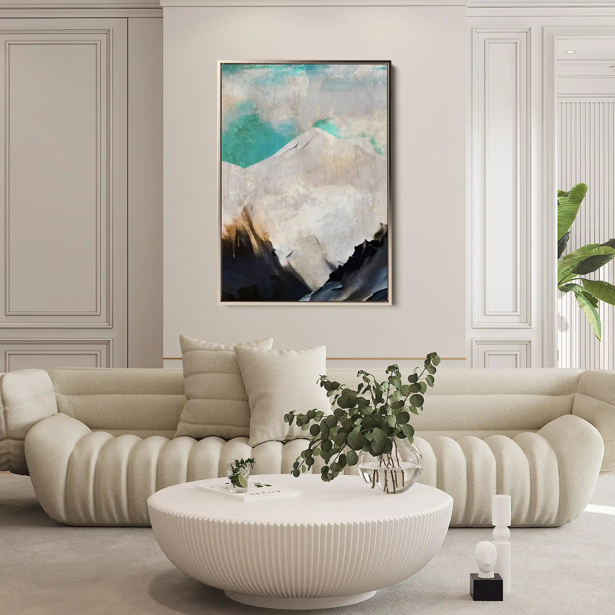 Abstract 024 Canvas Art 60 x 40 cm / Black