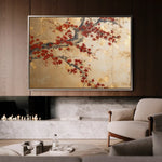 Floral 024 Canvas Art 60 x 40 cm / Black