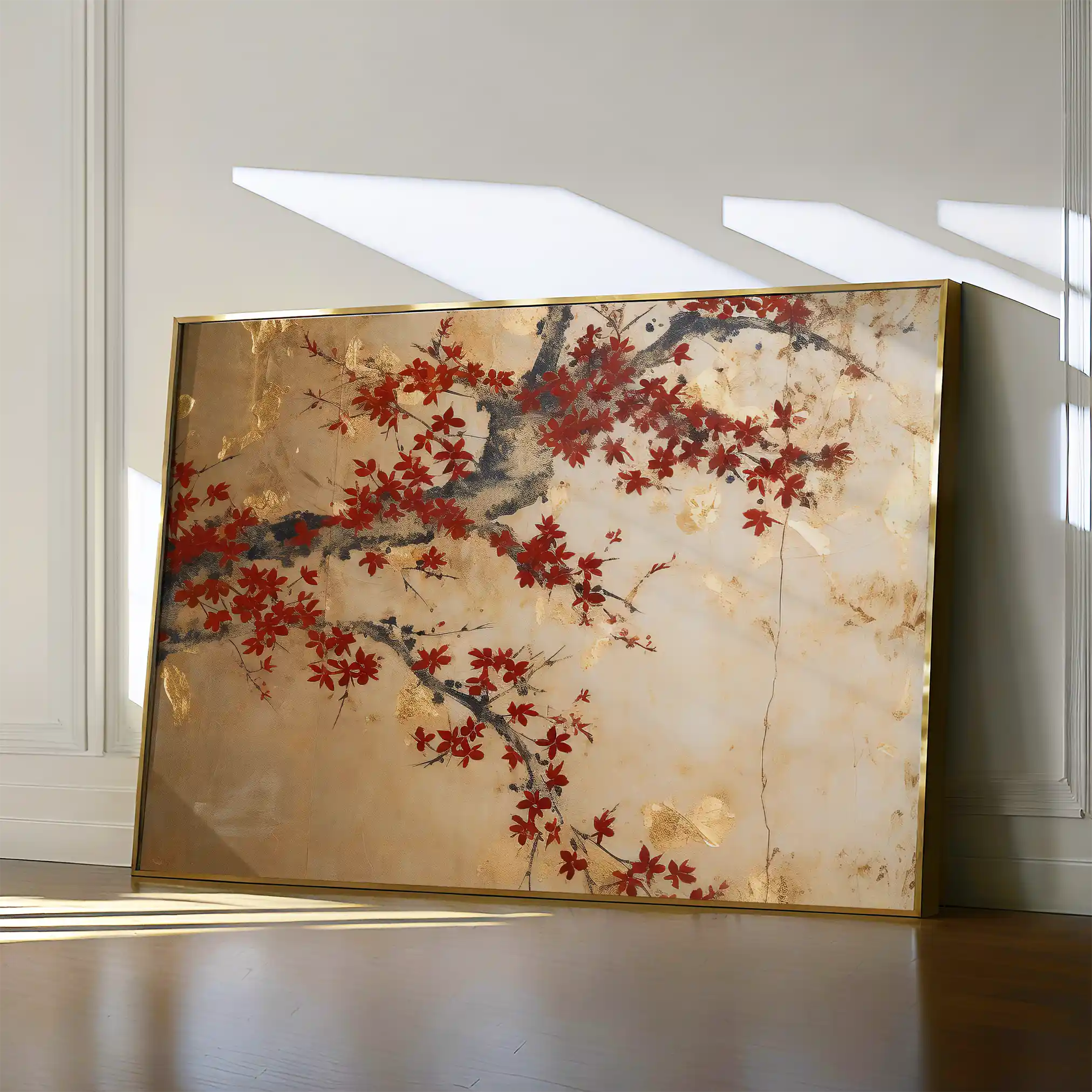 Floral 024 Canvas Art 60 x 40 cm / Black