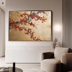 Floral 024 Canvas Art 60 x 40 cm / Black