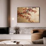 Floral 024 Canvas Art 60 x 40 cm / Black