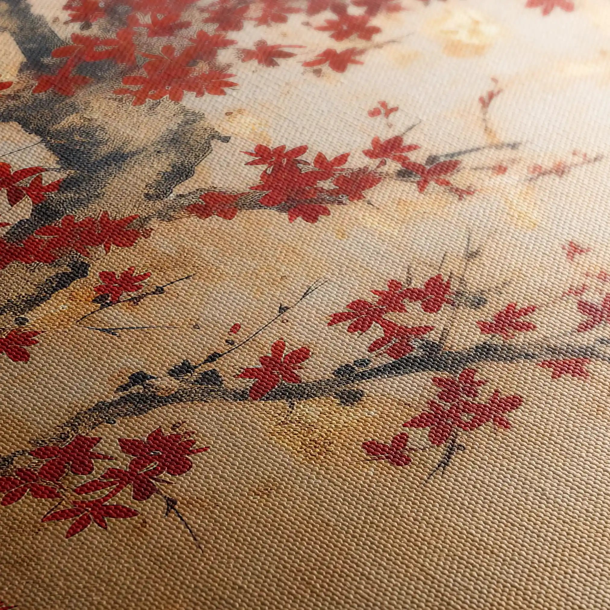 Floral 024 Canvas Art 60 x 40 cm / Black