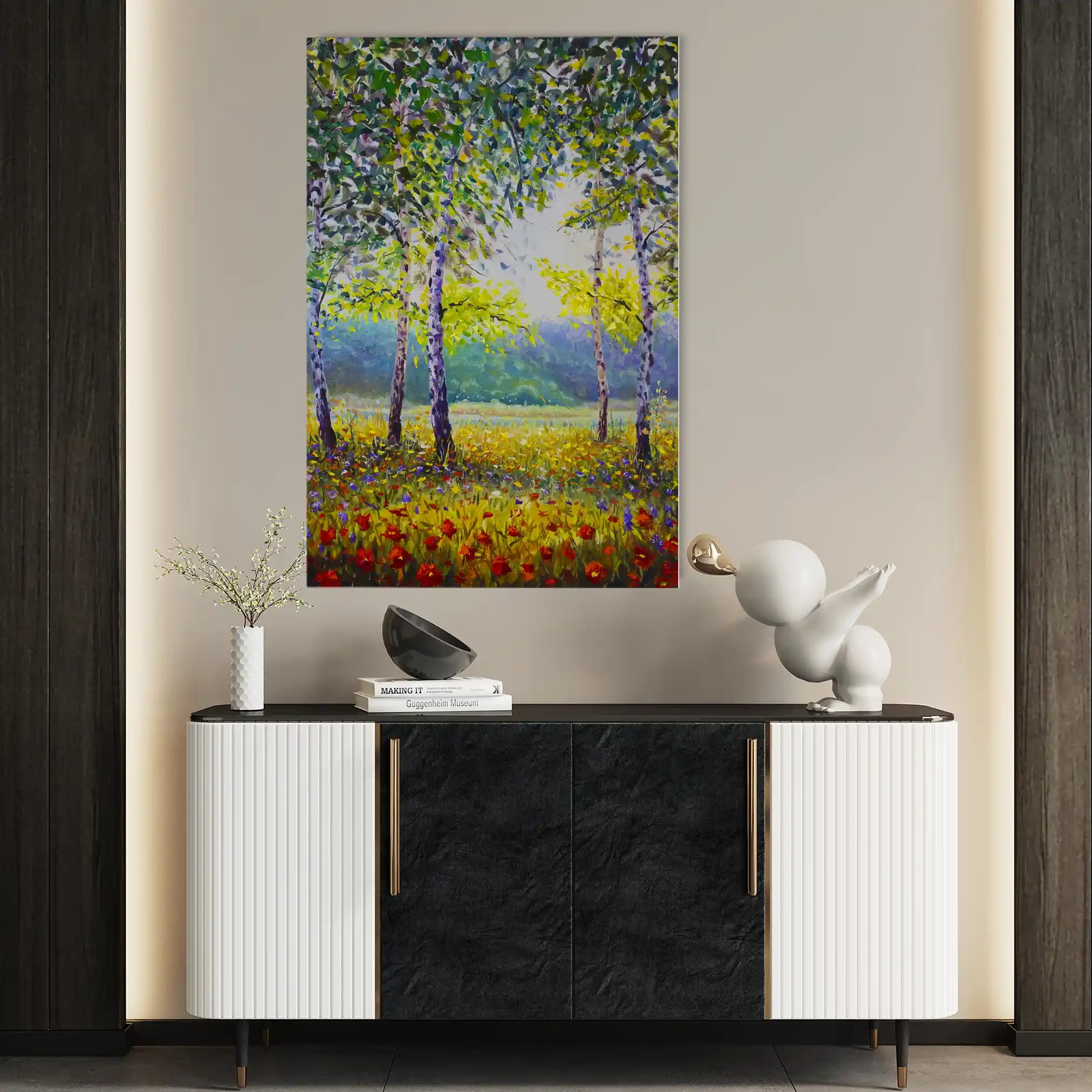 Landscape 024 Canvas Art 60 x 40 cm / Black