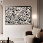 Islamic 025 Canvas Art 60 x 40 cm / Black