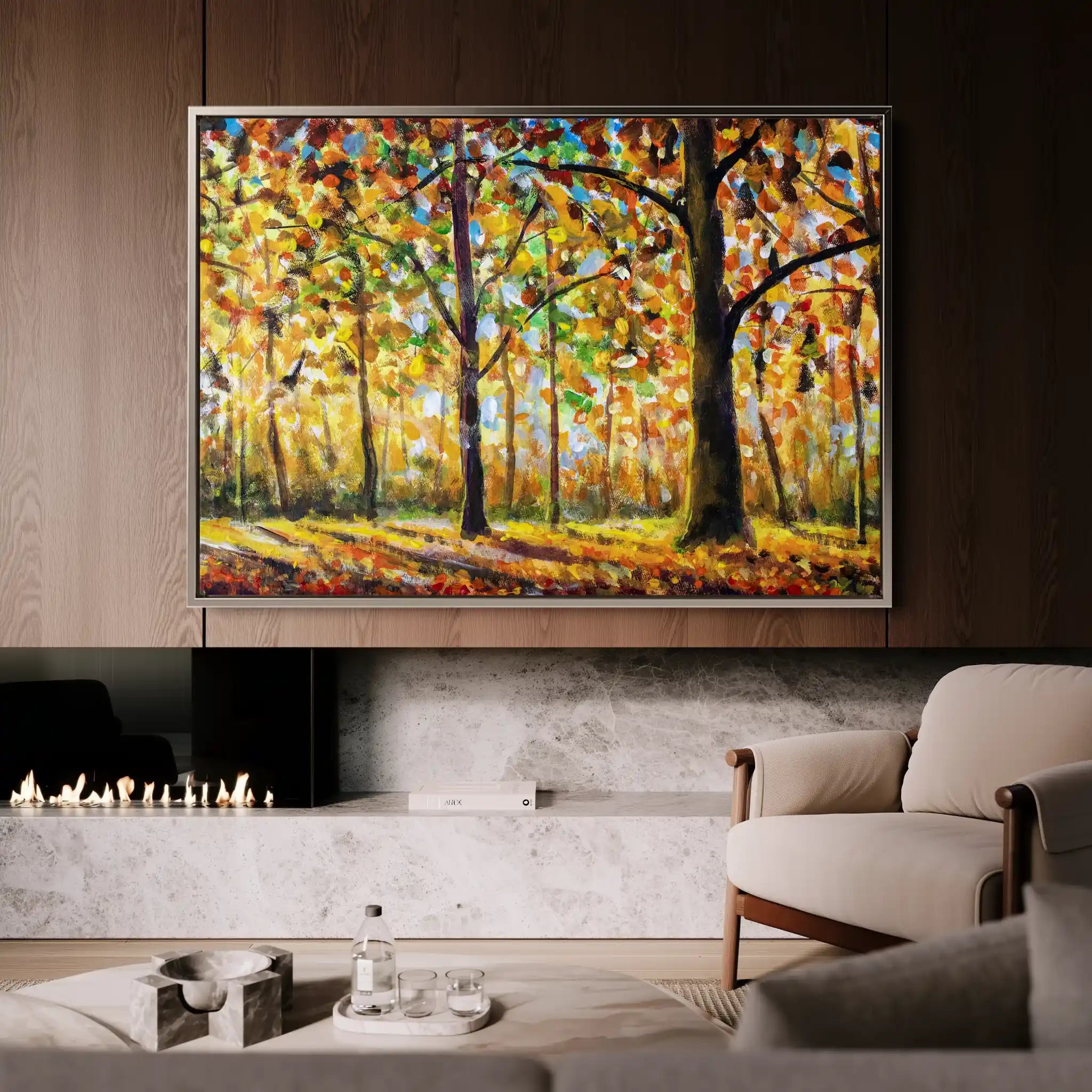 Landscape 025 Canvas Art 60 x 40 cm / Black
