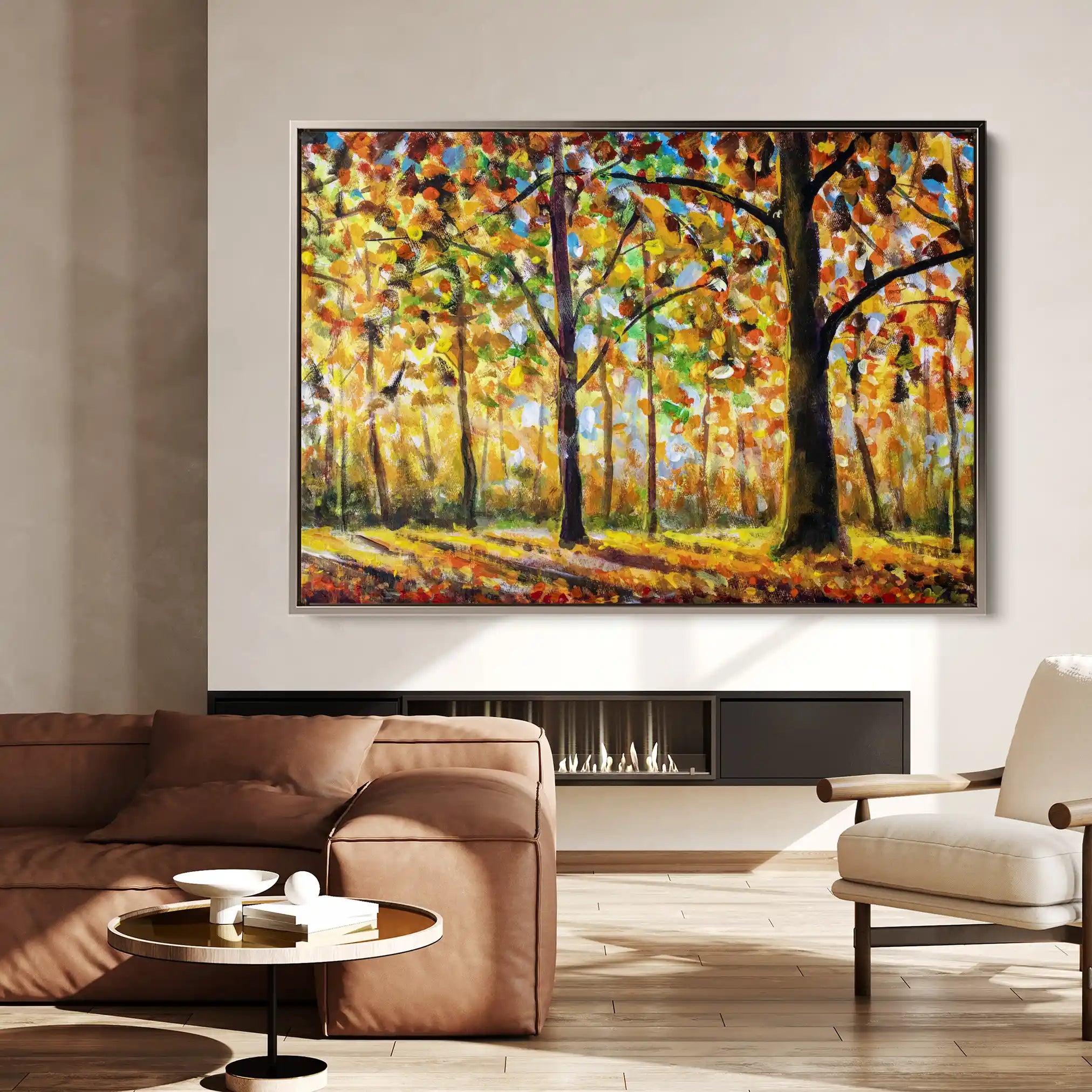 Landscape 025 Canvas Art 60 x 40 cm / Black