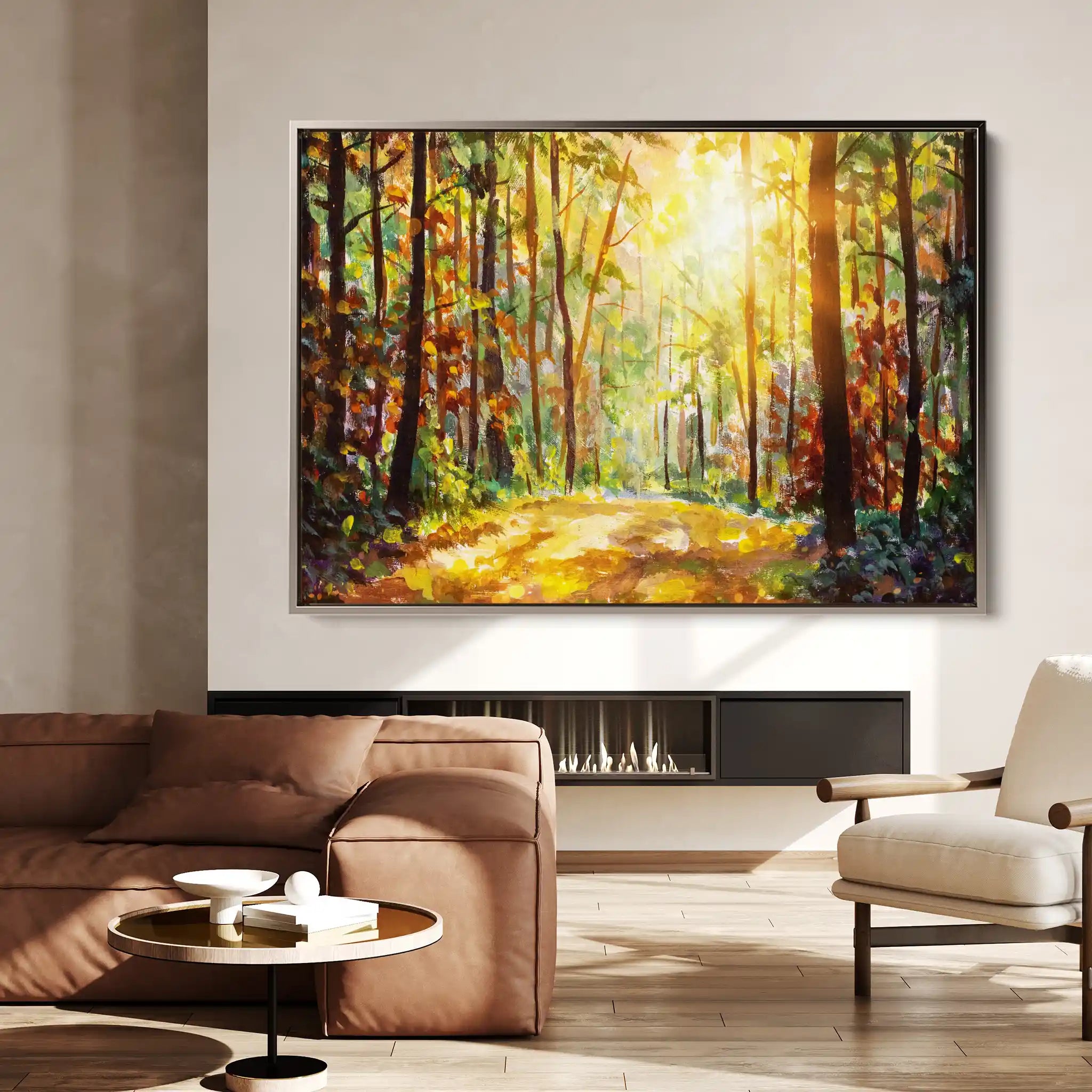 Landscape 026 Canvas Art 60 x 40 cm / Black