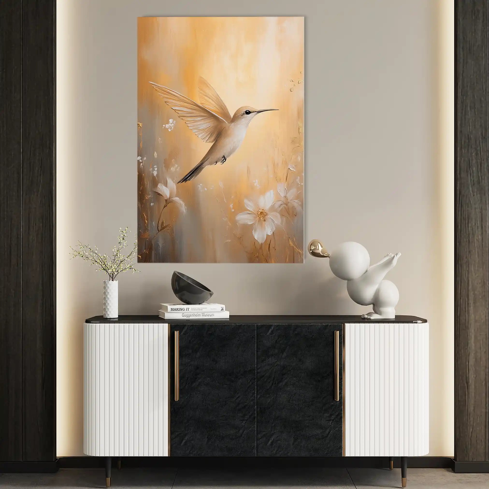 Animals 027 Canvas Art 60 x 40 cm / Black