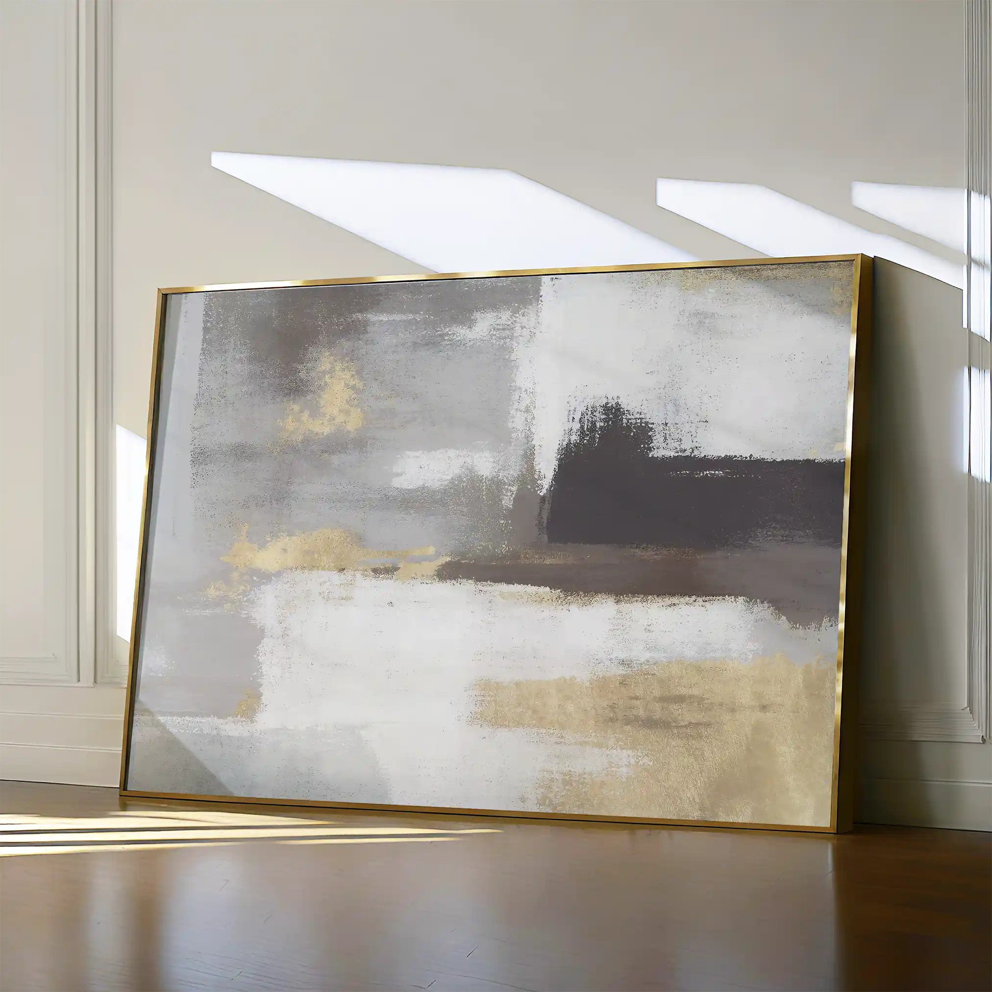 Abstract 027 Canvas Art 60 x 40 cm / Black