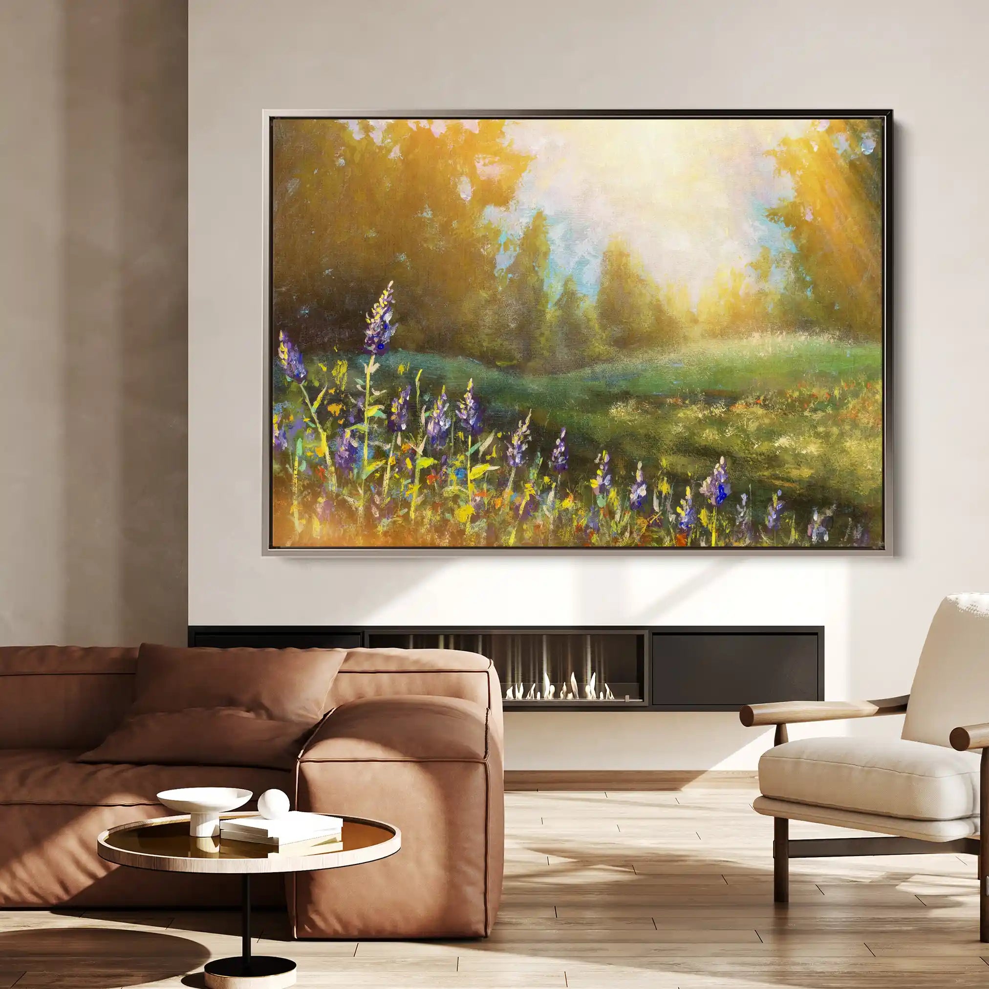 Landscape 027 Canvas Art 60 x 40 cm / Black
