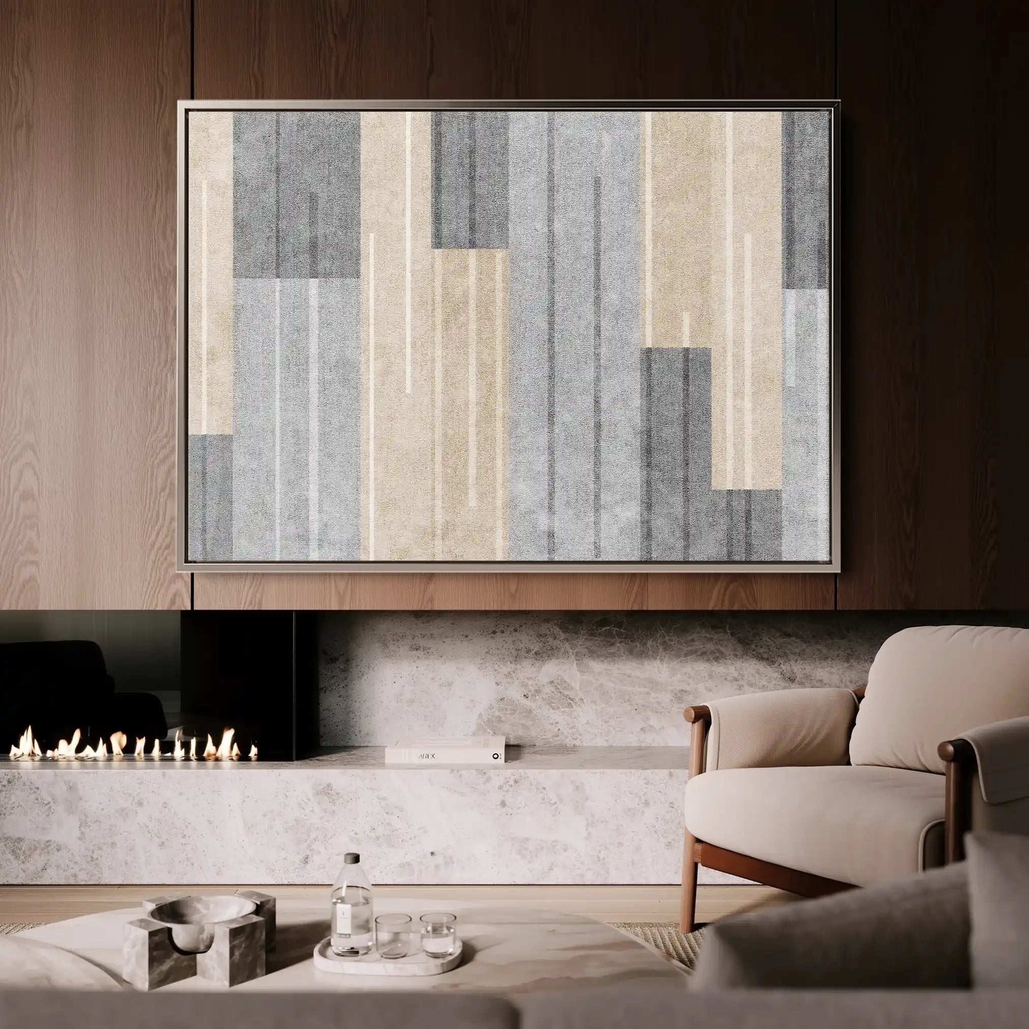 Abstract 029 Canvas Art 60 x 40 cm / Black