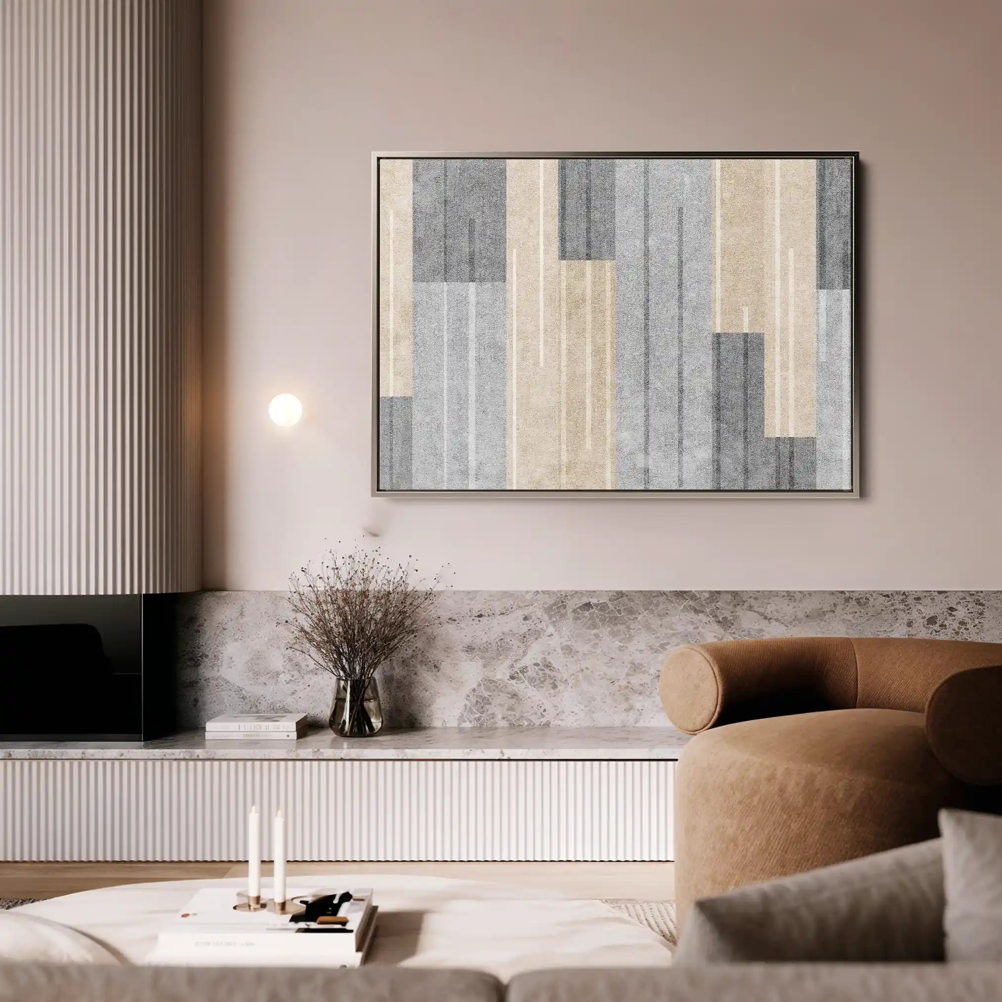 Abstract 029 Canvas Art 60 x 40 cm / Black