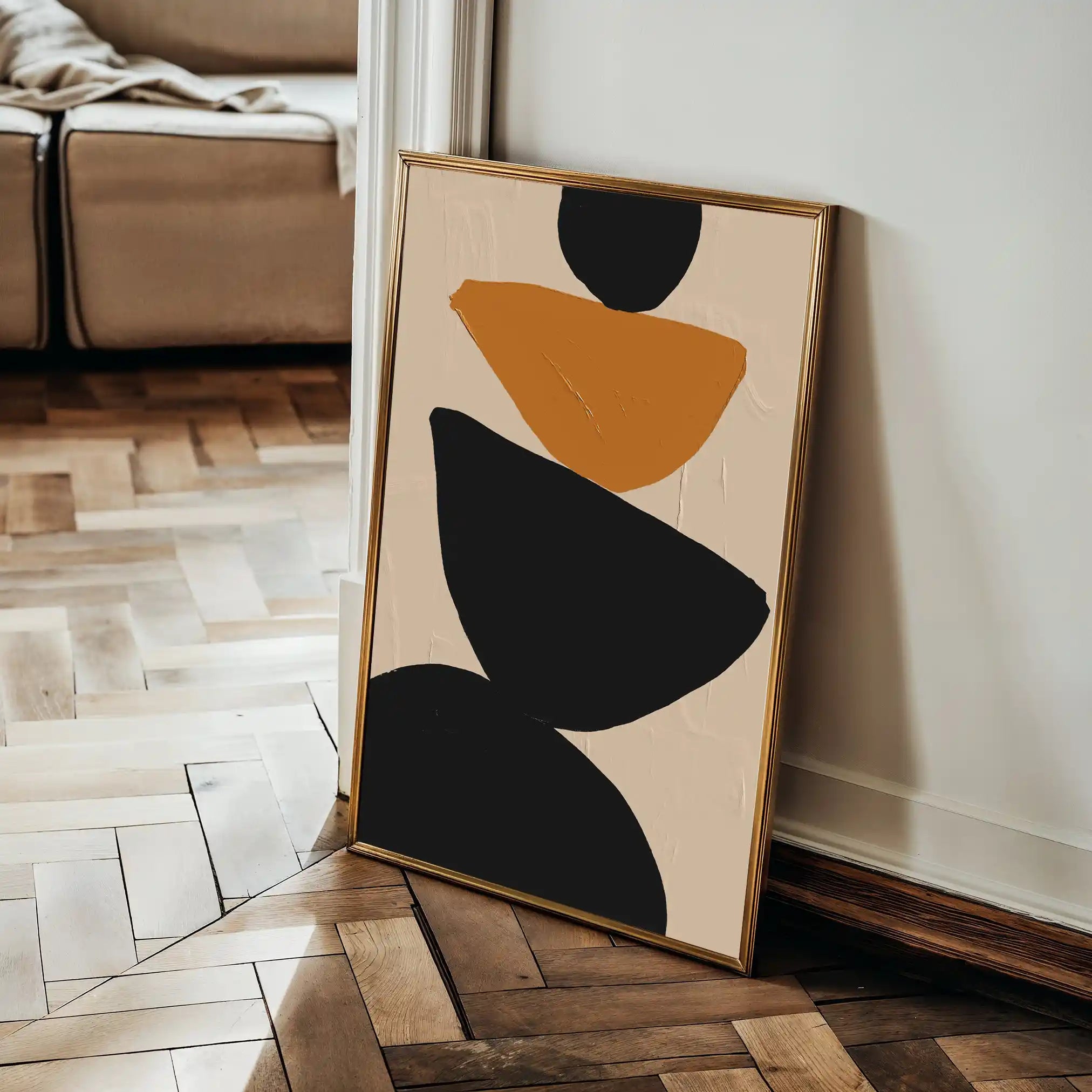 Boho 029 Canvas Art 60 x 40 cm / Black