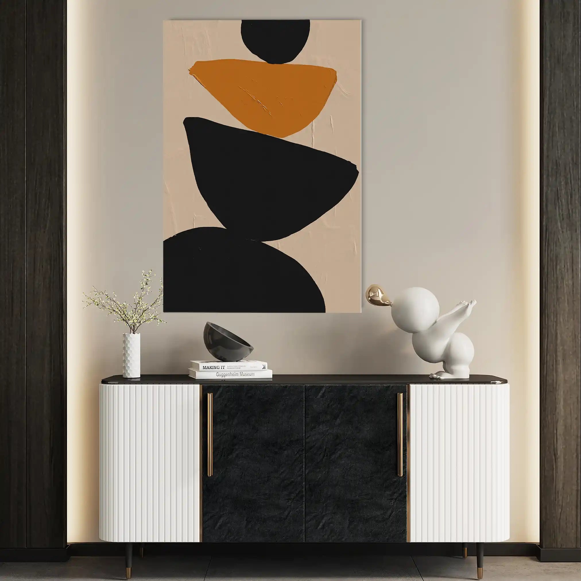 Boho 029 Canvas Art 60 x 40 cm / Black