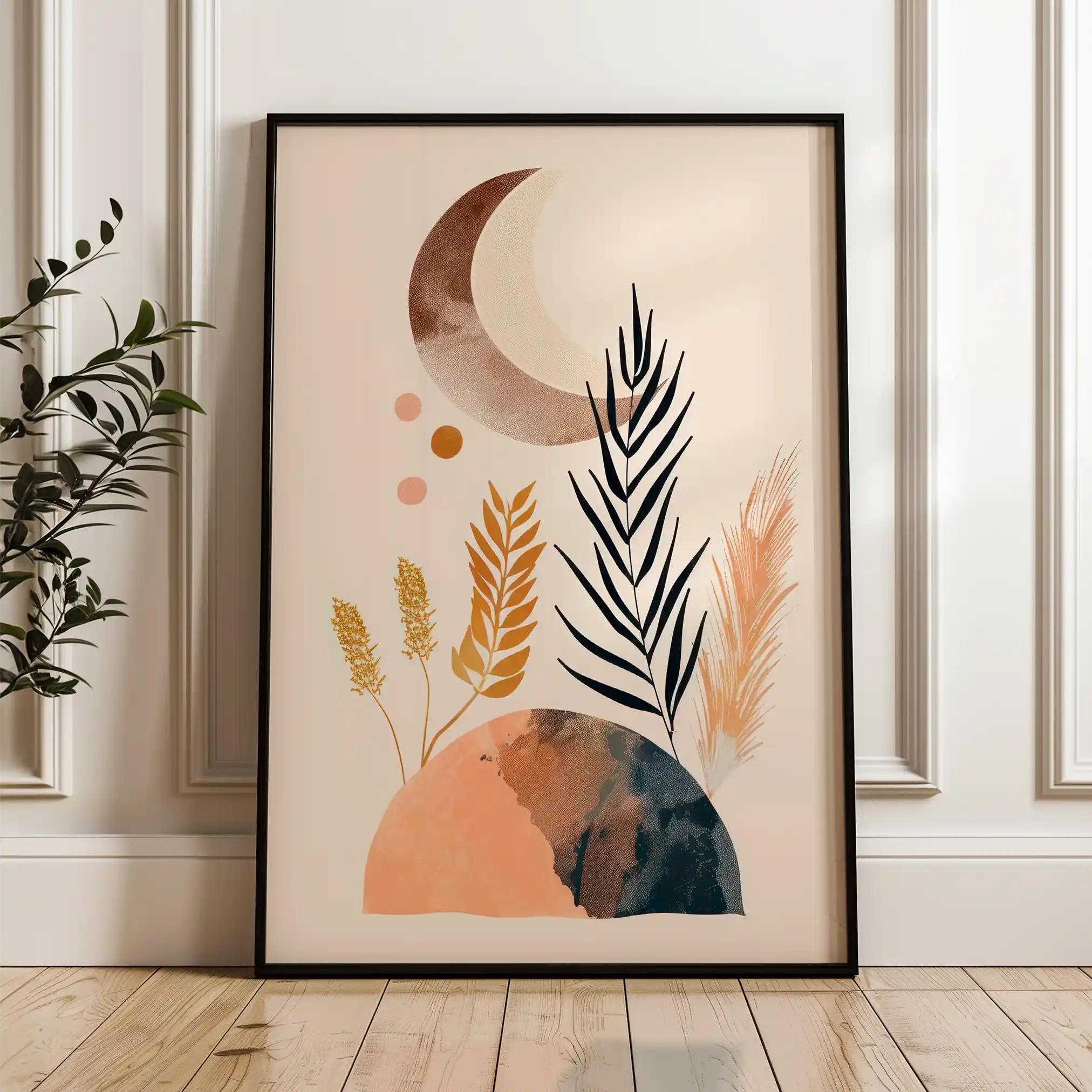 Boho 030 Canvas Art 60 x 40 cm / Black