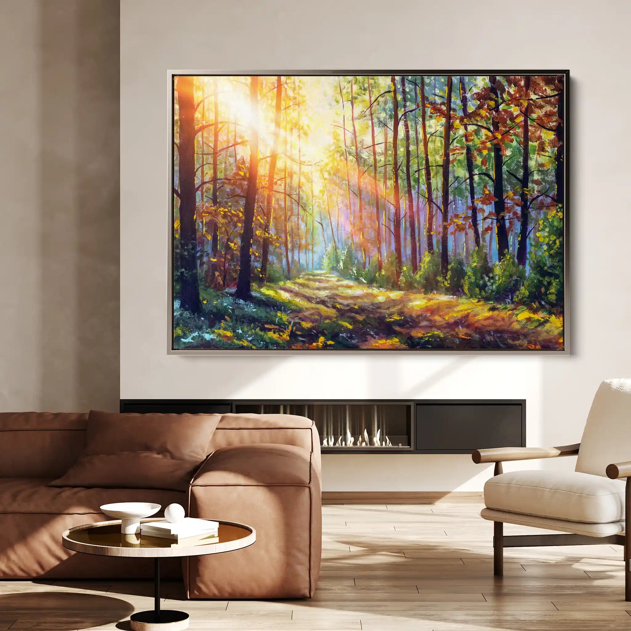 Landscape 030 Canvas Art 60 x 40 cm / Black