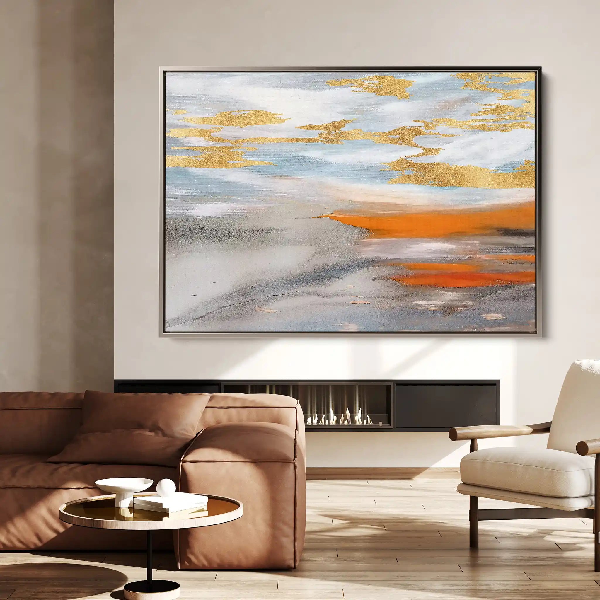 Abstract 031 Canvas Art 60 x 40 cm / Black