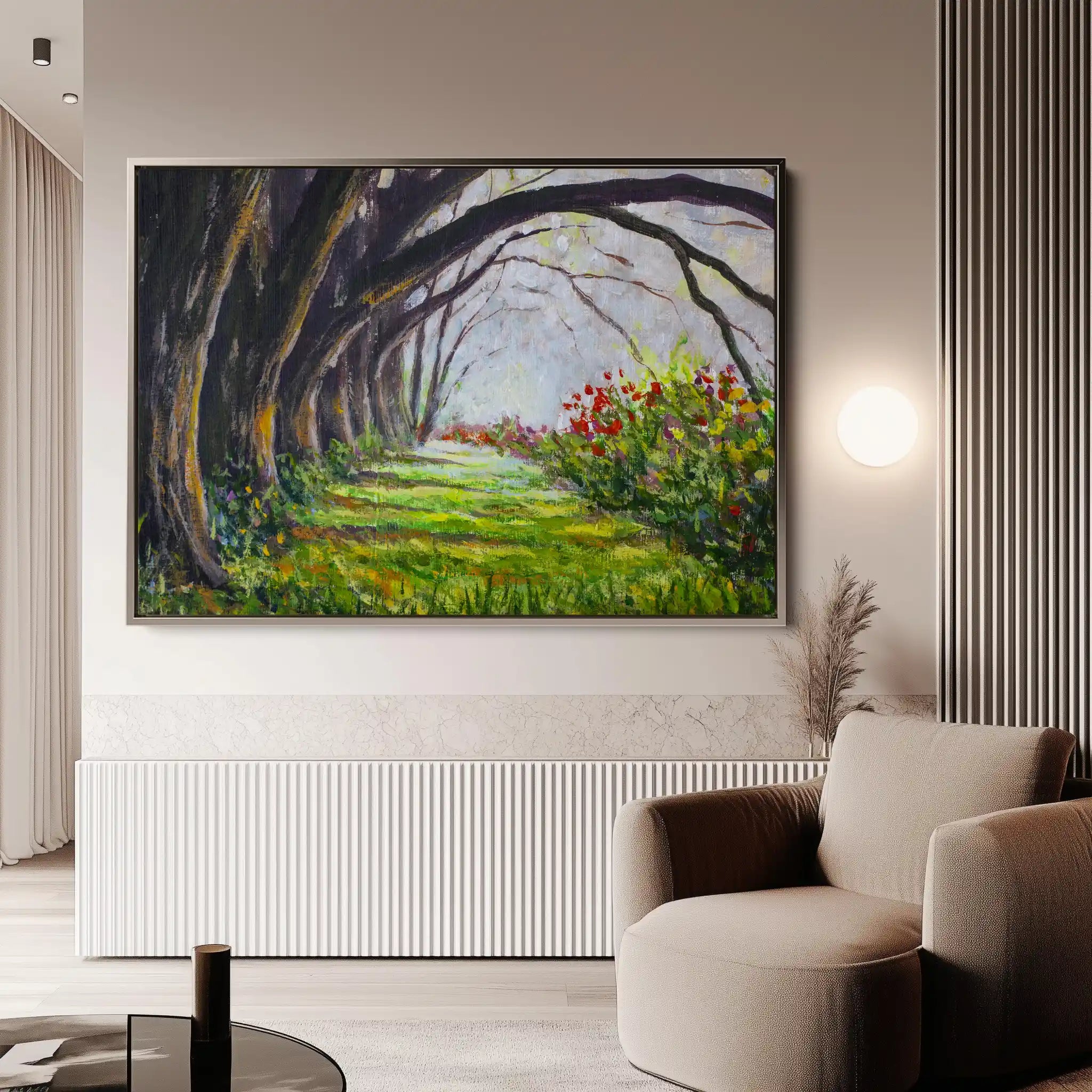 Landscape 031 Canvas Art 60 x 40 cm / Black