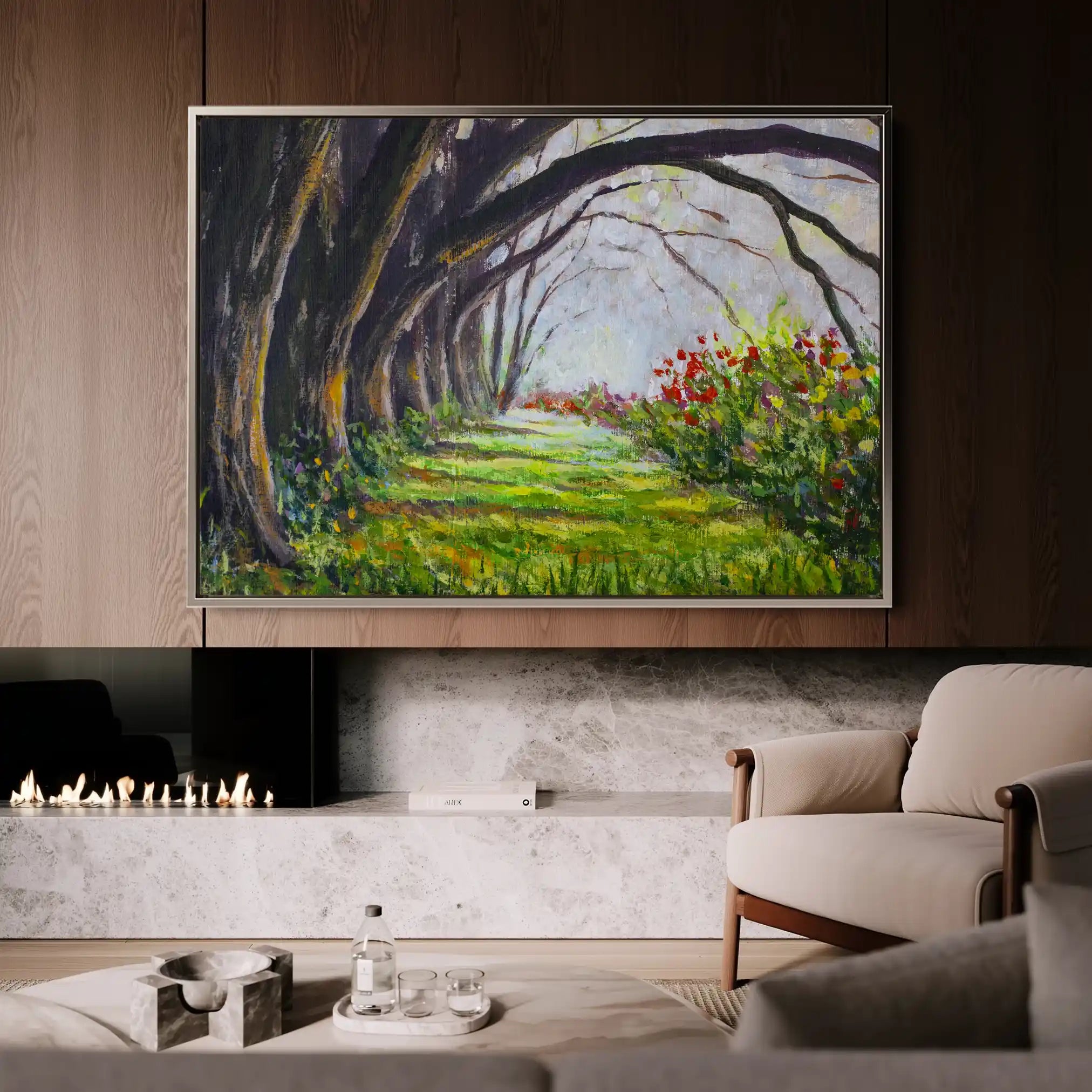 Landscape 031 Canvas Art 60 x 40 cm / Black