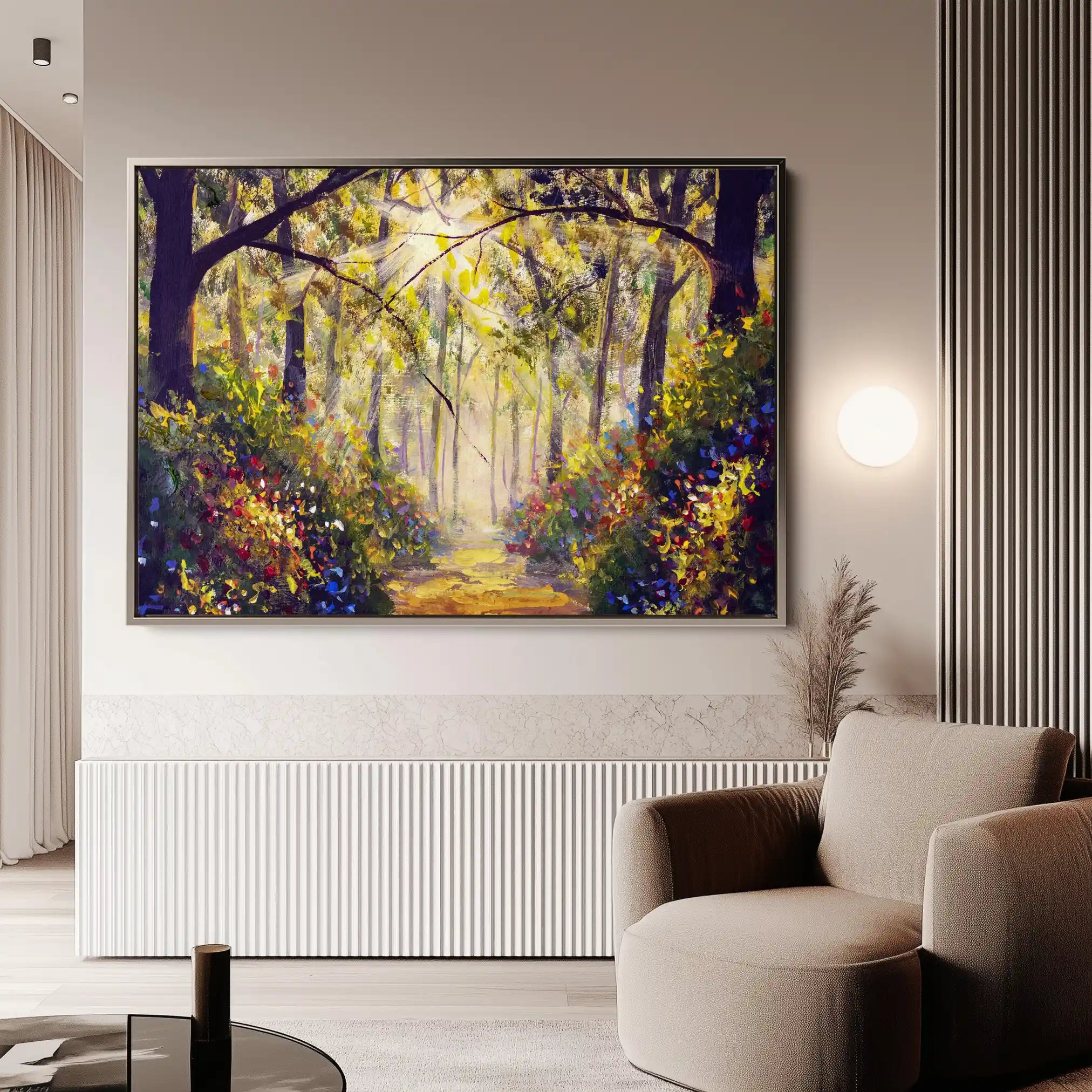 Landscape 032 Canvas Art 60 x 40 cm / Black