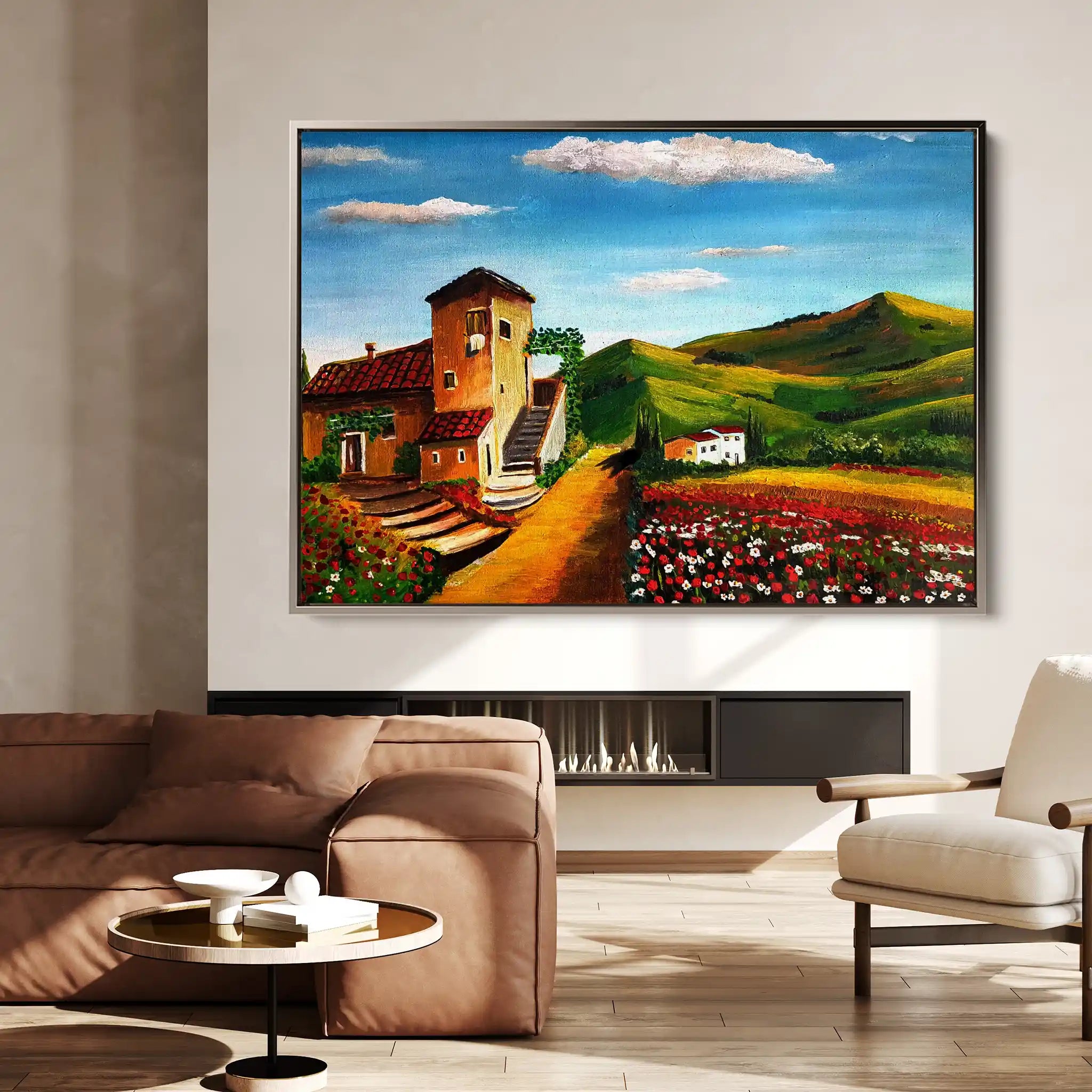 Landscape 033 Canvas Art 60 x 40 cm / Black