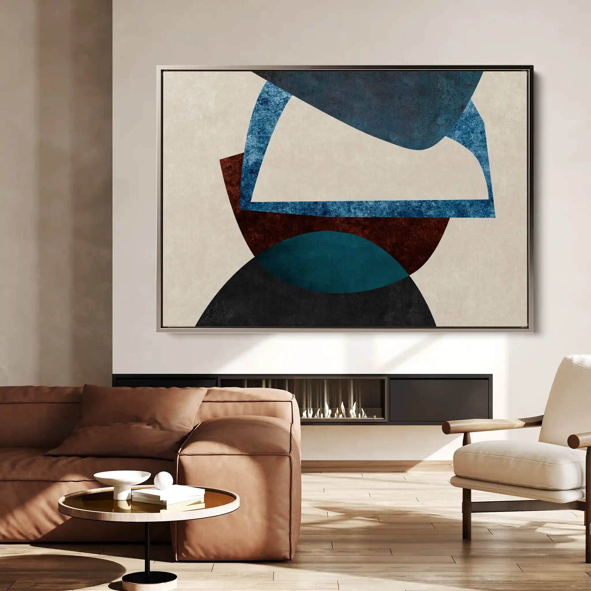 Abstract 034 Canvas Art 60 x 40 cm / Black
