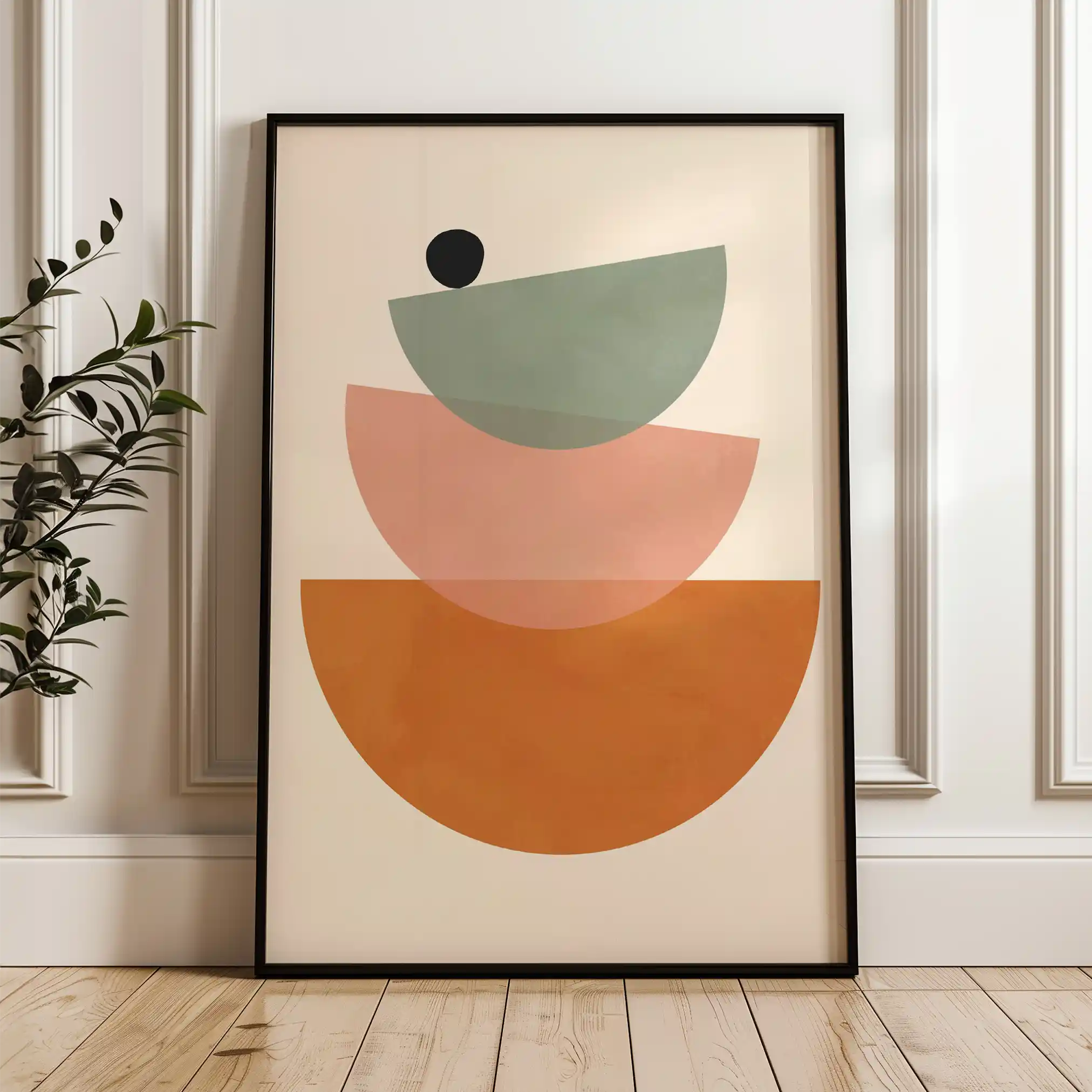 Boho 034 Canvas Art 60 x 40 cm / Black