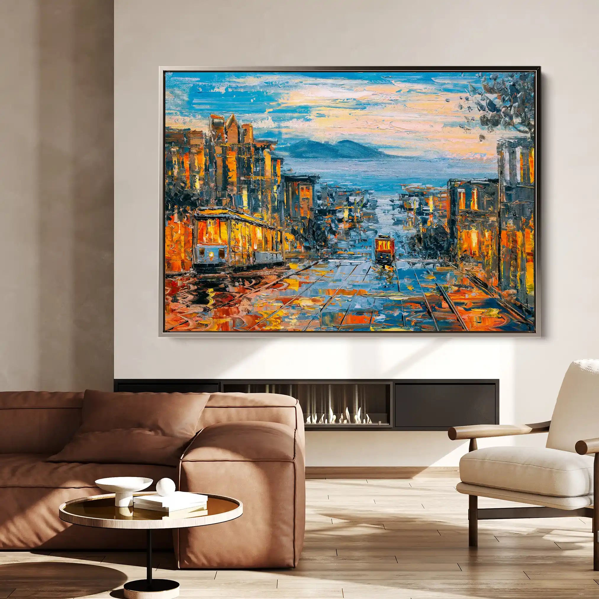 Landscape 034 Canvas Art 60 x 40 cm / Black