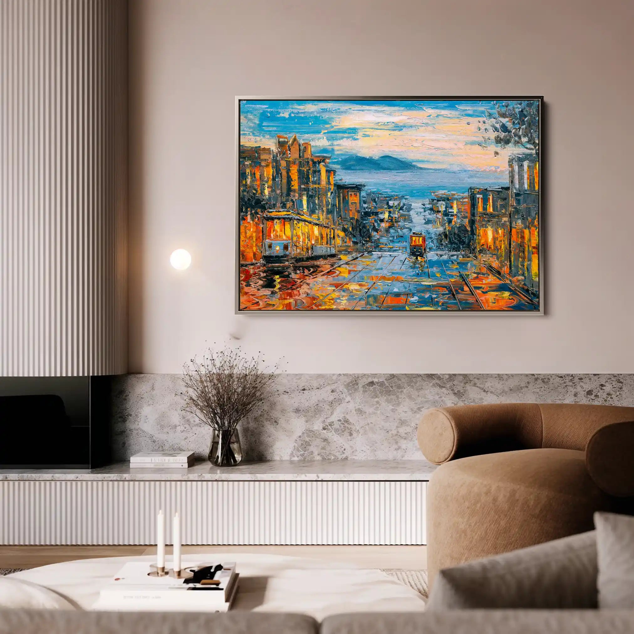 Landscape 034 Canvas Art 60 x 40 cm / Black