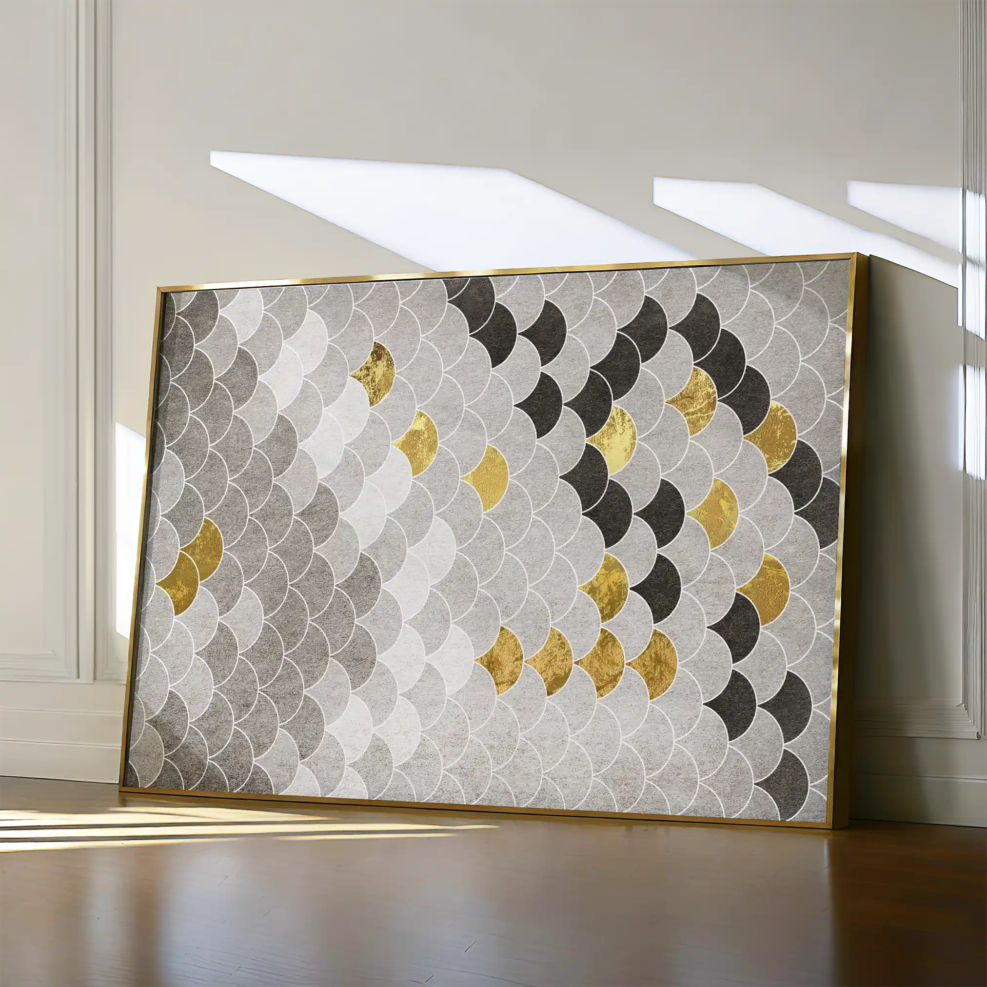 Abstract 035 Canvas Art 60 x 40 cm / Black