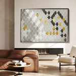 Abstract 035 Canvas Art 60 x 40 cm / Black