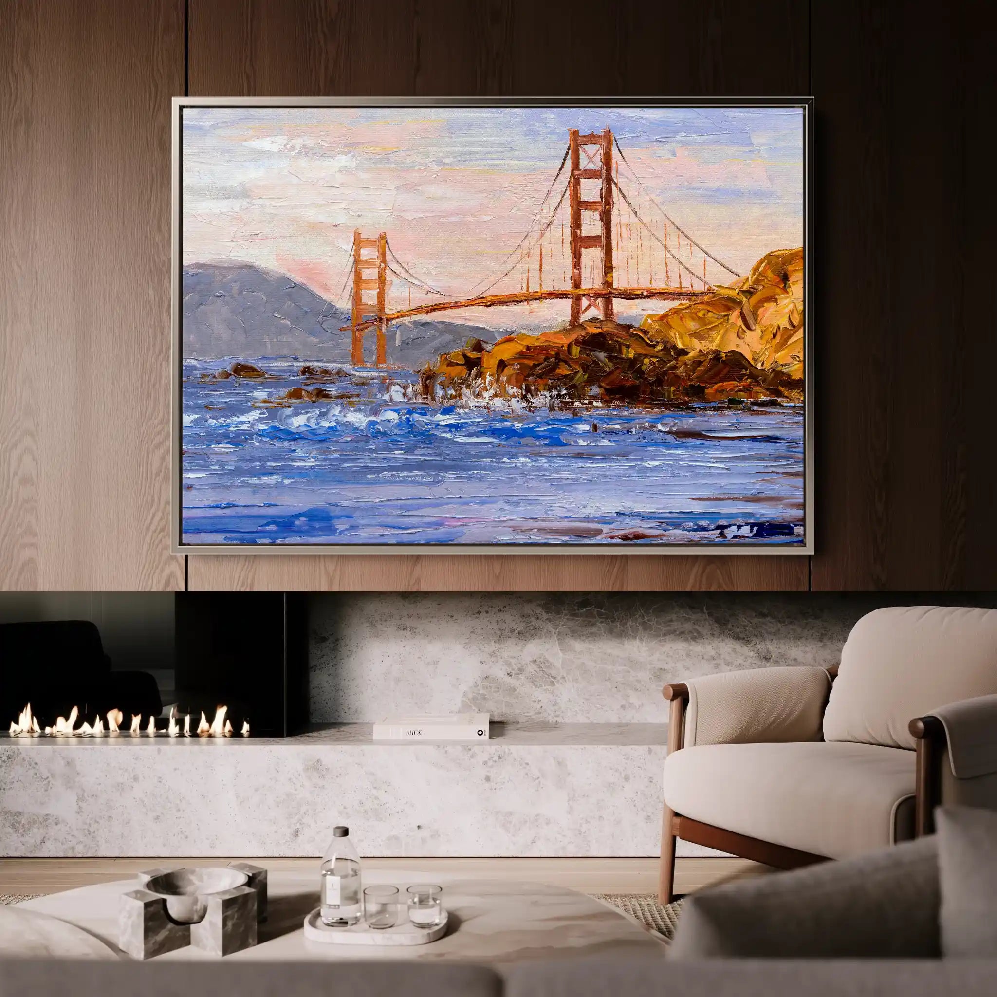 Landscape 035 Canvas Art 60 x 40 cm / Black