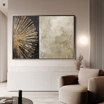 Abstract 036 Canvas Art 60 x 40 cm / Black