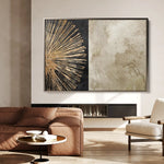 Abstract 036 Canvas Art 60 x 40 cm / Black